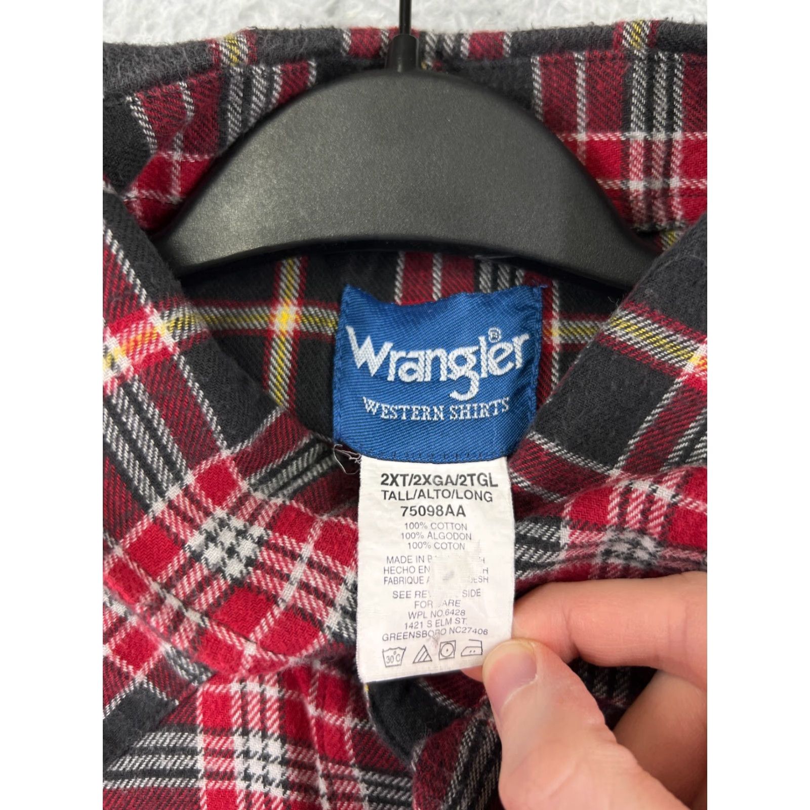 Wrangler Wrangler Shirt Men 2XL Red Plaid Western Flannel Button-Up 100% Cotton Size US XXL / EU 58 / 5 - 3 Thumbnail