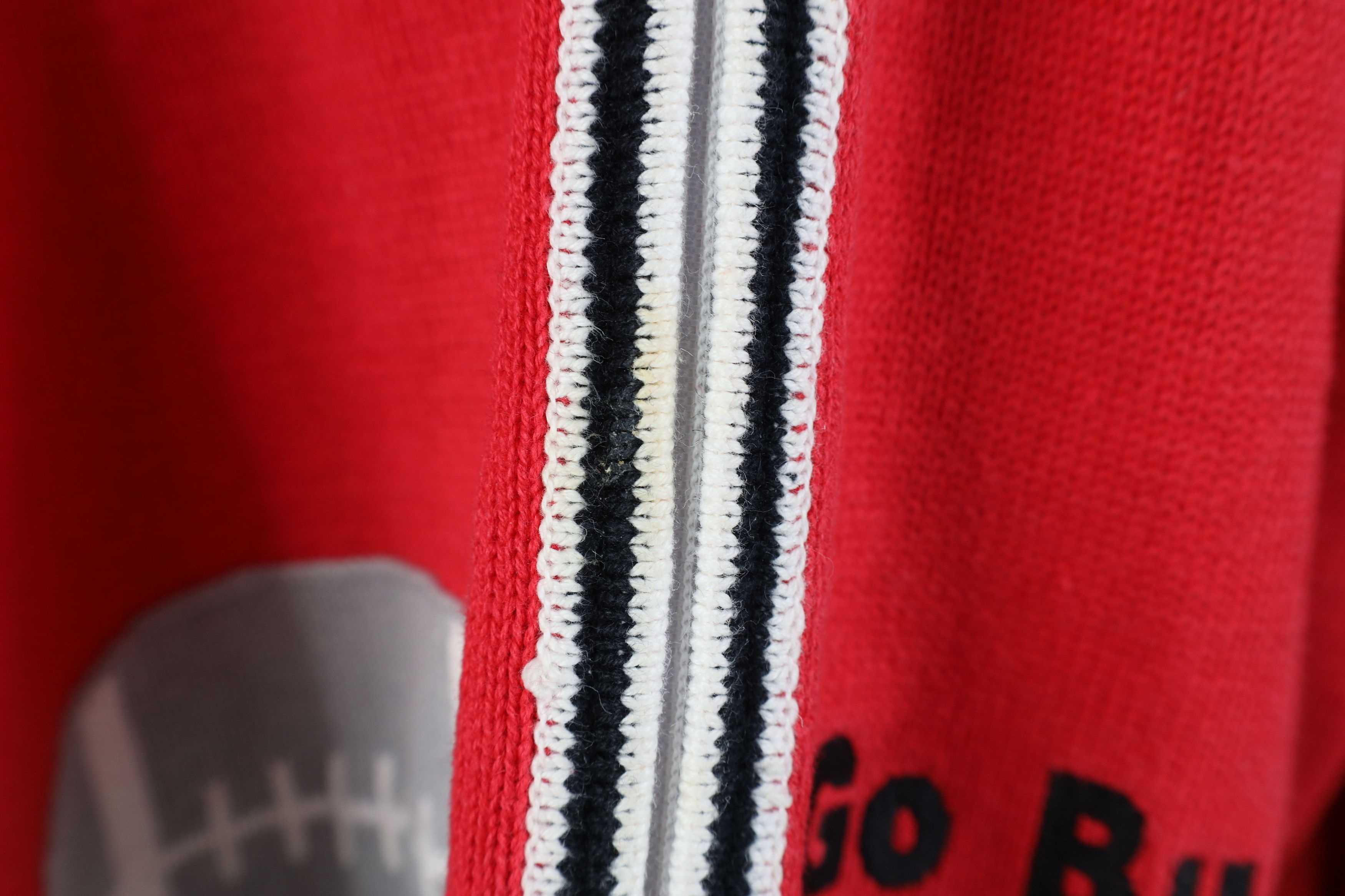 Vintage Vintage 90s Ohio State University Football Full Zip Sweater Size L / US 10 / IT 46 - 12 Thumbnail