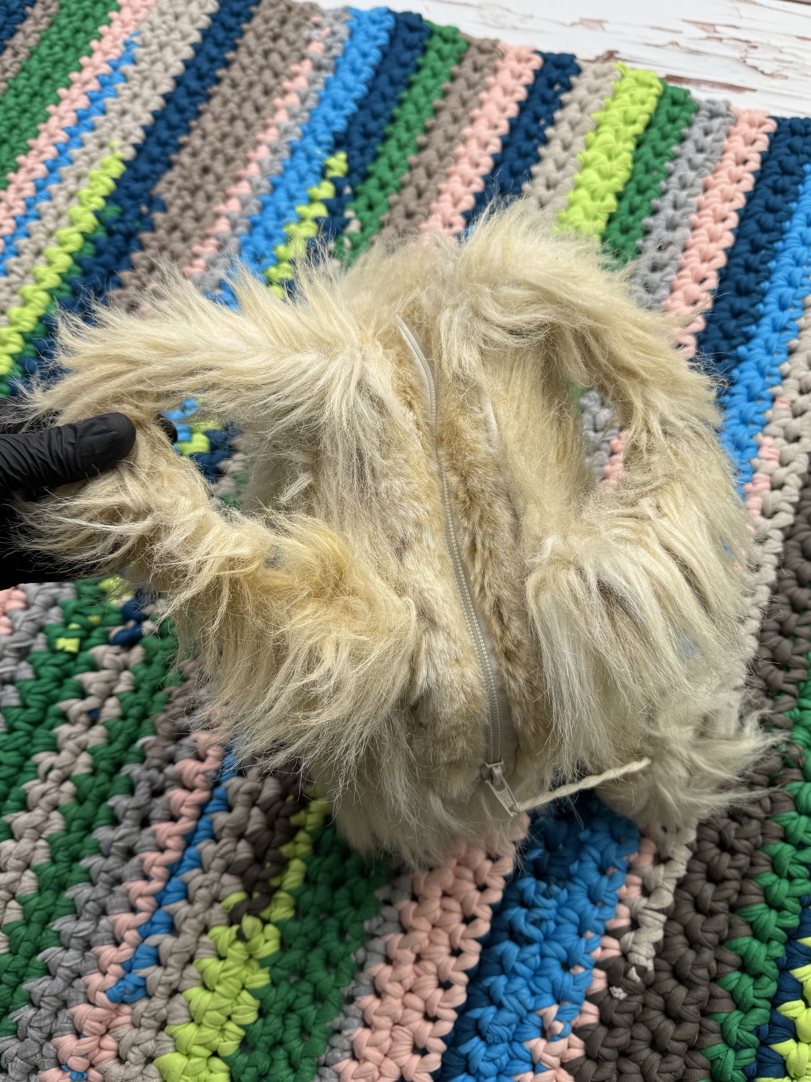 Japanese Brand Vintage Faux Fur Handle Bag (ET1) Size ONE SIZE - 2 Thumbnail