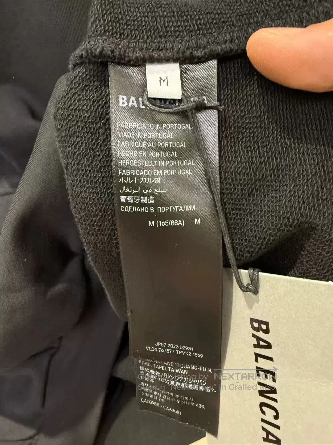 Balenciaga BALENCIAGA New Black Embroidered Letter Hoodie. Size US M / EU 48-50 / 2 - 3 Thumbnail