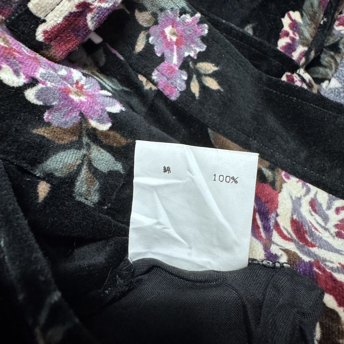 Tornado Mart Tornado Mart Velvet Floral Flare Pants Size 30" / US 8 / IT 44 - 21 Thumbnail