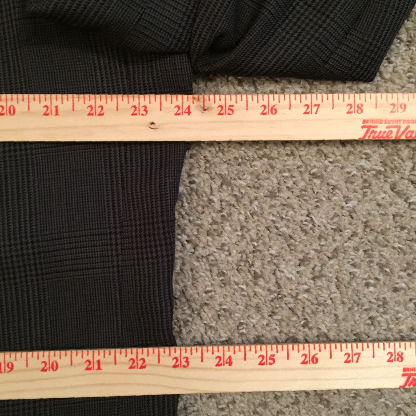 Oscar De La Renta Oscar de la Renta Blazer Mens 46 Regular Gray Plaid Wool Two Button Jacket Notch Lapel Suit 2 Piece Size 46R - 5 Thumbnail