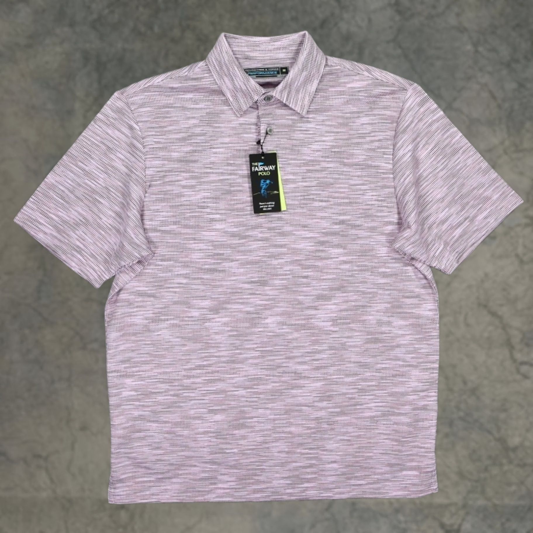 Roundtree & Yorke Roundtree & Yorke Performance Polo Mens Medium Purple NWT Fairway Size US M / EU 48-50 / 2 - 1 Thumbnail