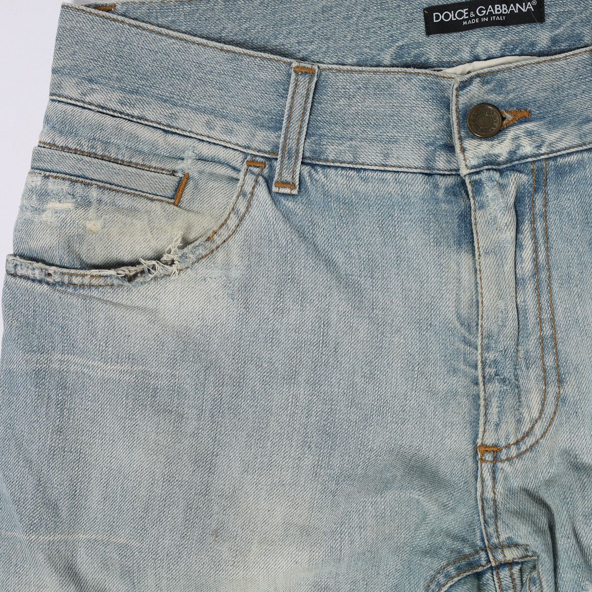 Dolce & Gabbana Dolce & Gabbana Jeans Denim Pants Distressed Fade Metal Logo Size US 32 / EU 48 - 10 Thumbnail