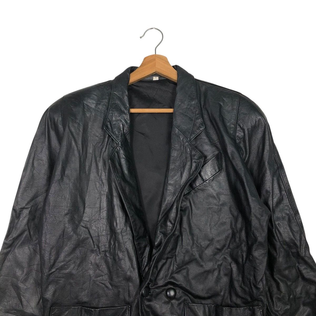 Japanese Brand 🔥VINTAGE WORK LEATHER JACKET UNBRANDED ISSEY MIYAKE Size US M / EU 48-50 / 2 - 5 Thumbnail