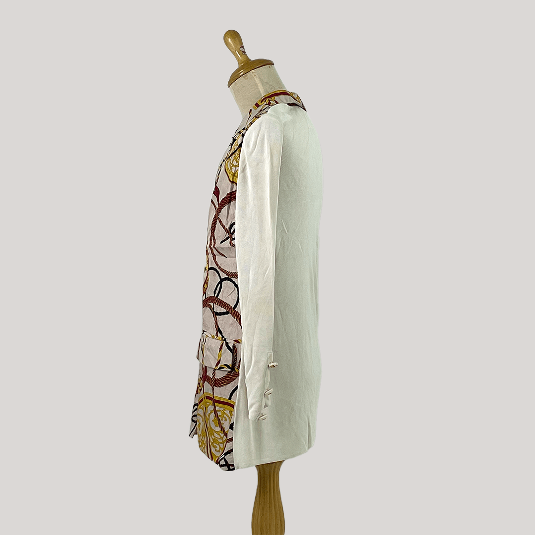 Celine × Vintage Vintage 80s Celine Silk Blazer Size M / US 6-8 / IT 42-44 - 2 Thumbnail