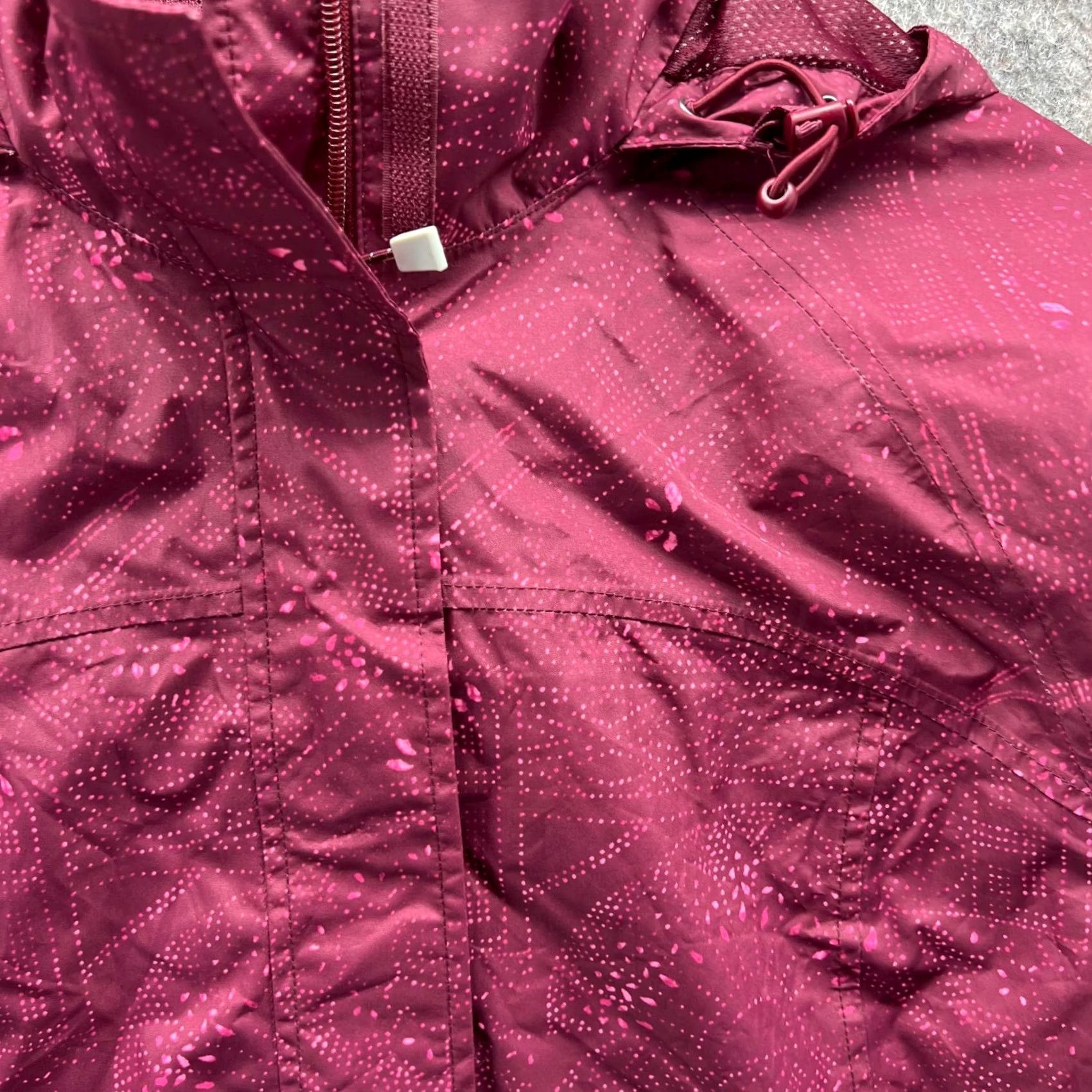 Eddie Bauer VINTAGE Eddie Bauer Jacket Women Medium Burgundy Full Zip Hoodie Polyester Windbreaker Size M / US 6-8 / IT 42-44 - 6 Thumbnail