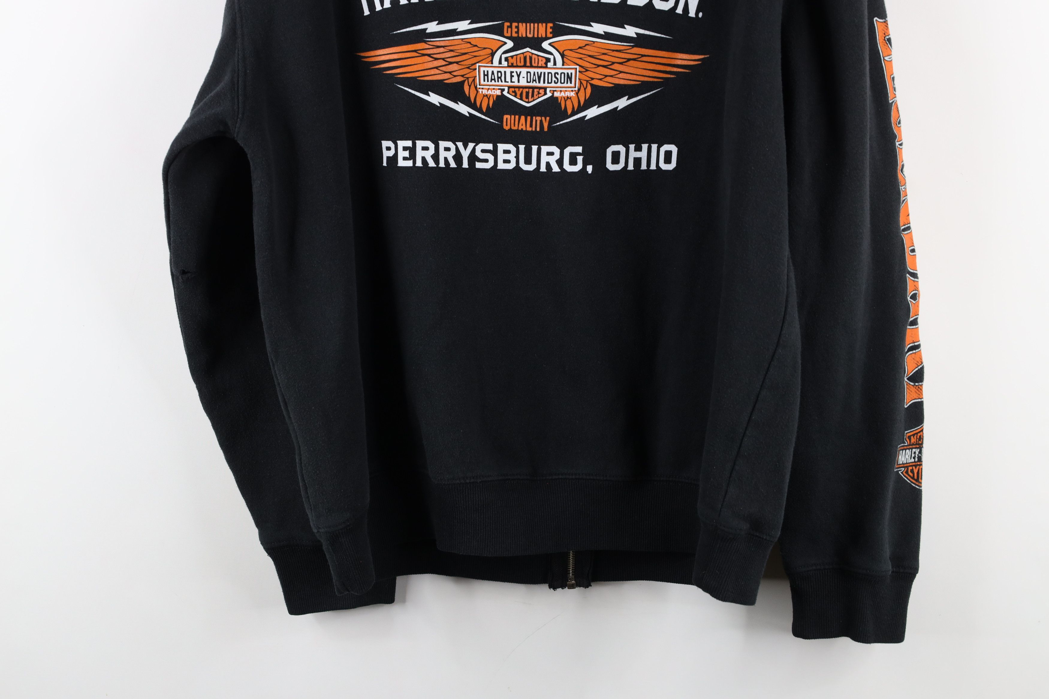 Harley Davidson Vintage Y2K Harley Davidson Spell Out Full Zip Hoodie Size US L / EU 52-54 / 3 - 14 Thumbnail