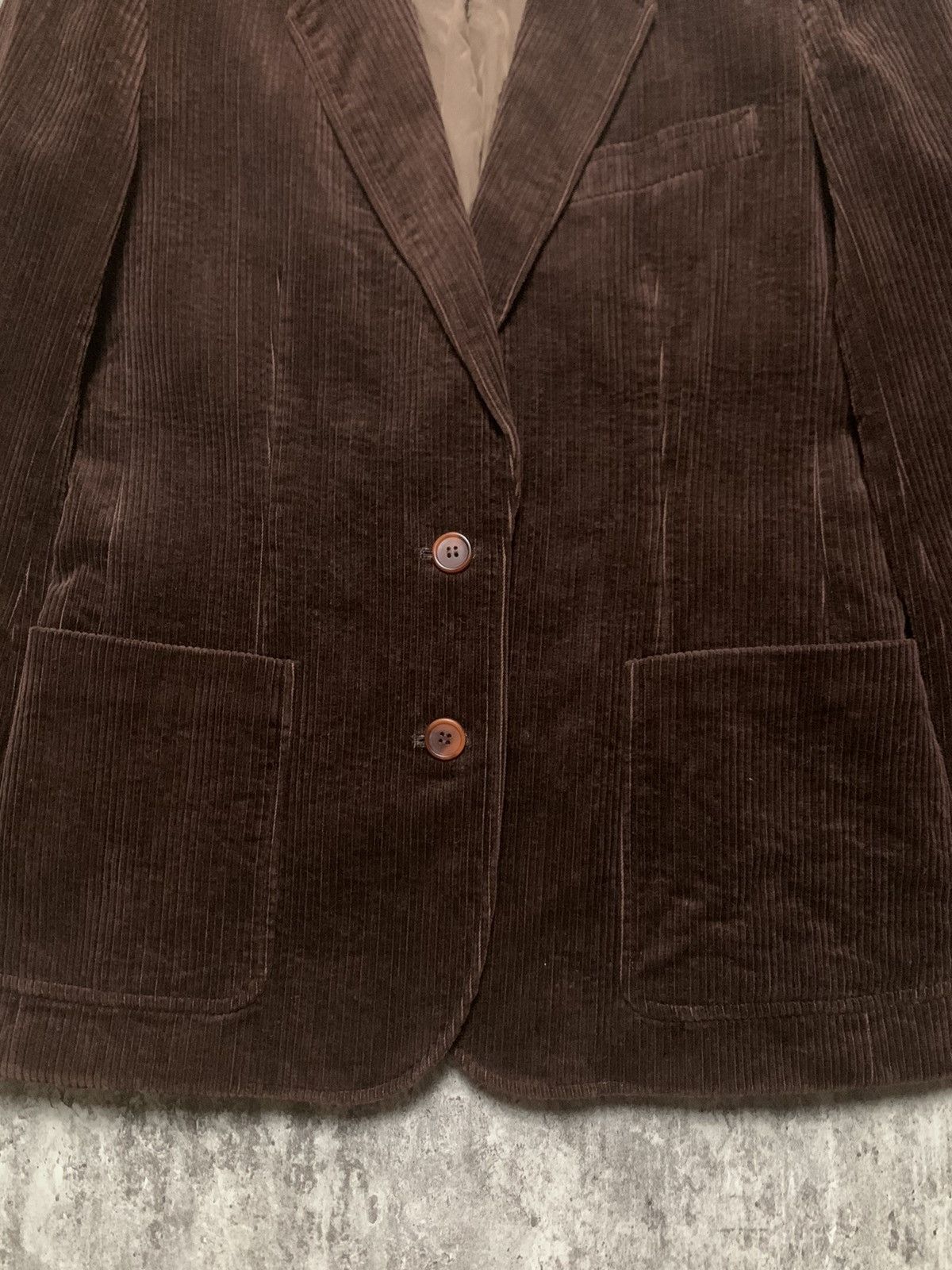 Yves Saint Laurent VINTAGE 90s YVES SAINT LAURENT PARIS BROWN CORDUROY BLAZER Size M / US 6-8 / IT 42-44 - 5 Thumbnail