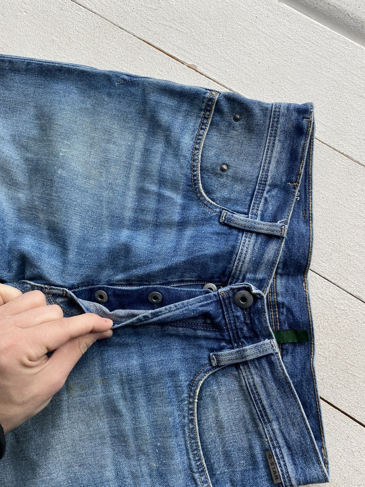 G-Star 00s Y2K G-Star RAW Arc 3D Men’s Jeans Vintage Wash Denim Size US 30 / EU 46 - 11 Thumbnail