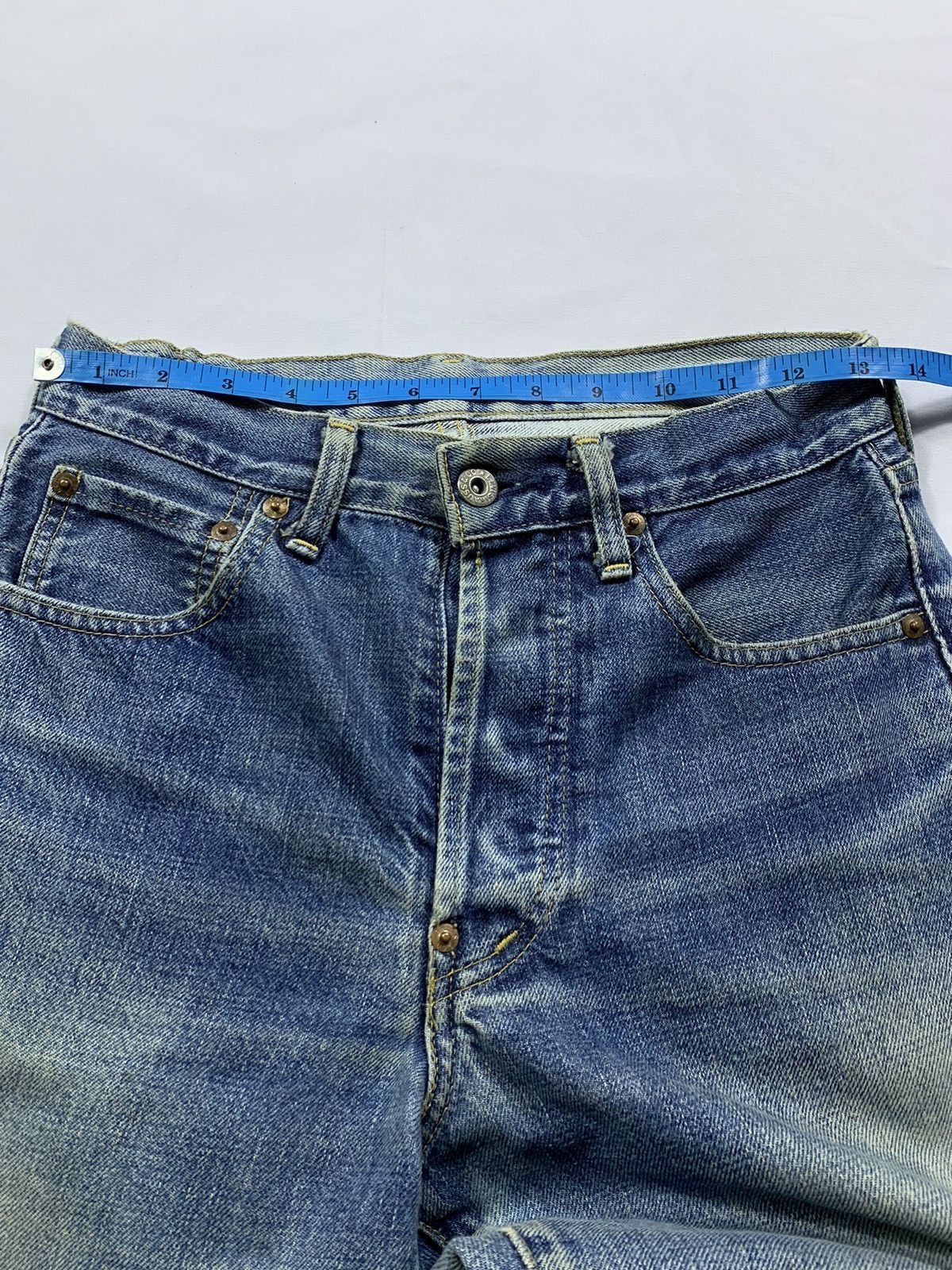 Levi's Vintage Levis 702 Big E Distressed Selvedged Denim Jeans Size US 29 - 11 Thumbnail