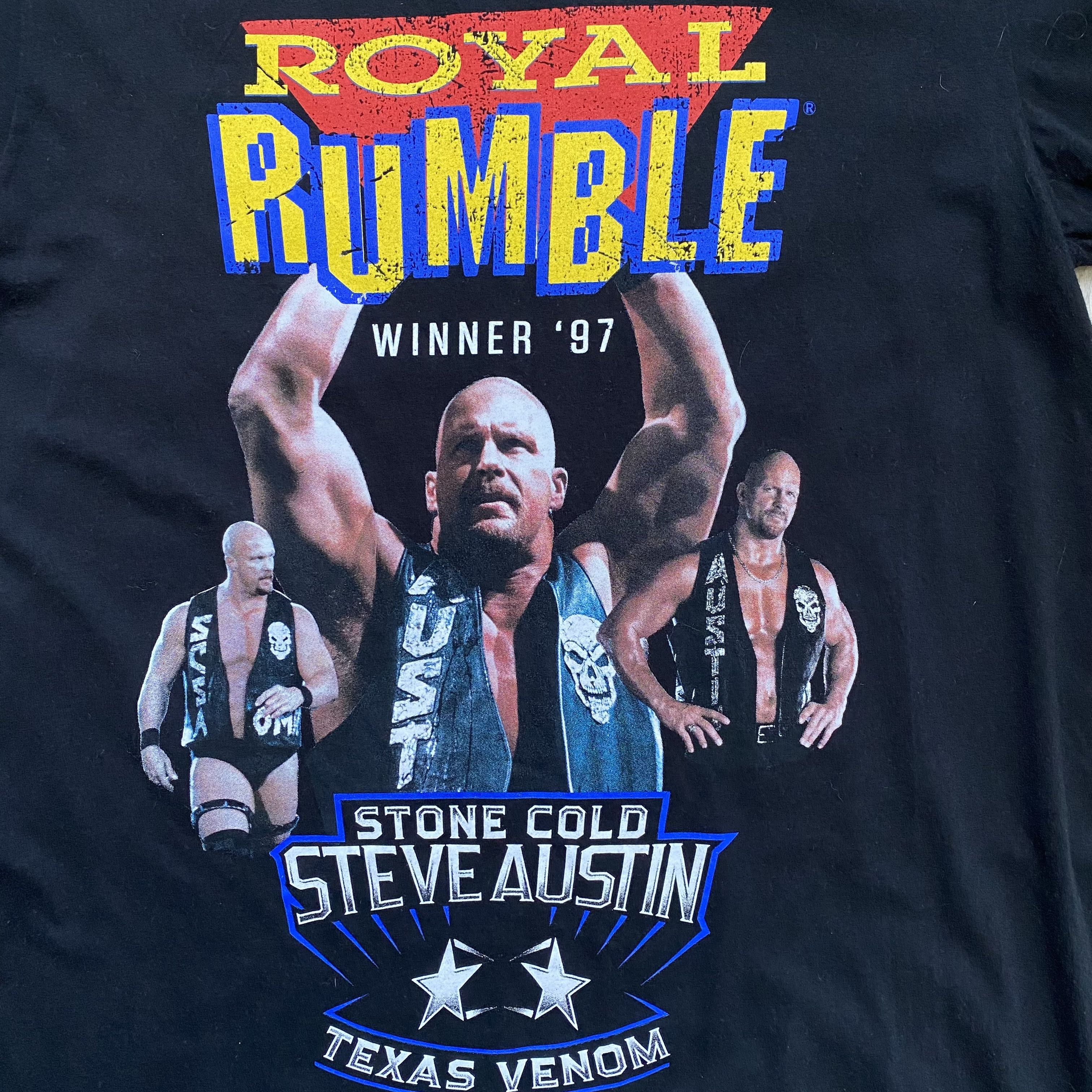WWE Resting WWE Royal Rumble promo tee Wrestling WWF UFC Size US L / EU 52-54 / 3 - 5 Thumbnail