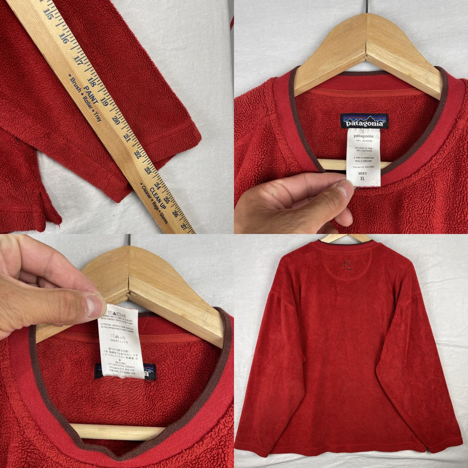Patagonia Patagonia Rhythm Sweater Mens XL Red Fleece Plush Synchilla Sweatshirt Vintage Size US XL / EU 56 / 4 - 8 Thumbnail