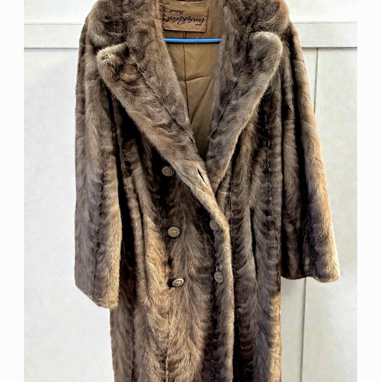 Vintage Vintage 60s Blue Iris Mink Coat by Furs by Robert Detroit Size M / US 6-8 / IT 42-44 - 7 Thumbnail