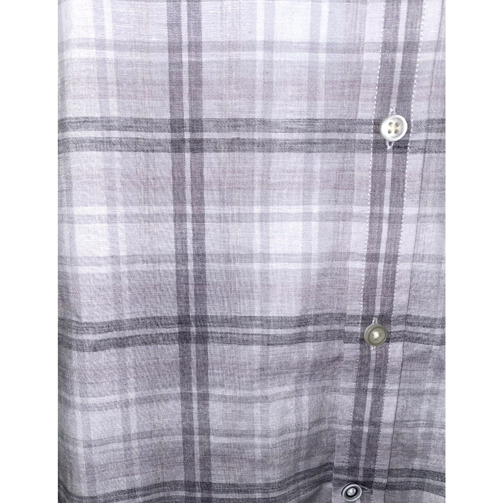 Vintage CROSBY & HOWARD Modern Gray Plaid Short Sleeve Button-Up Shirt Adult Large Mens Size US L / EU 52-54 / 3 - 4 Thumbnail