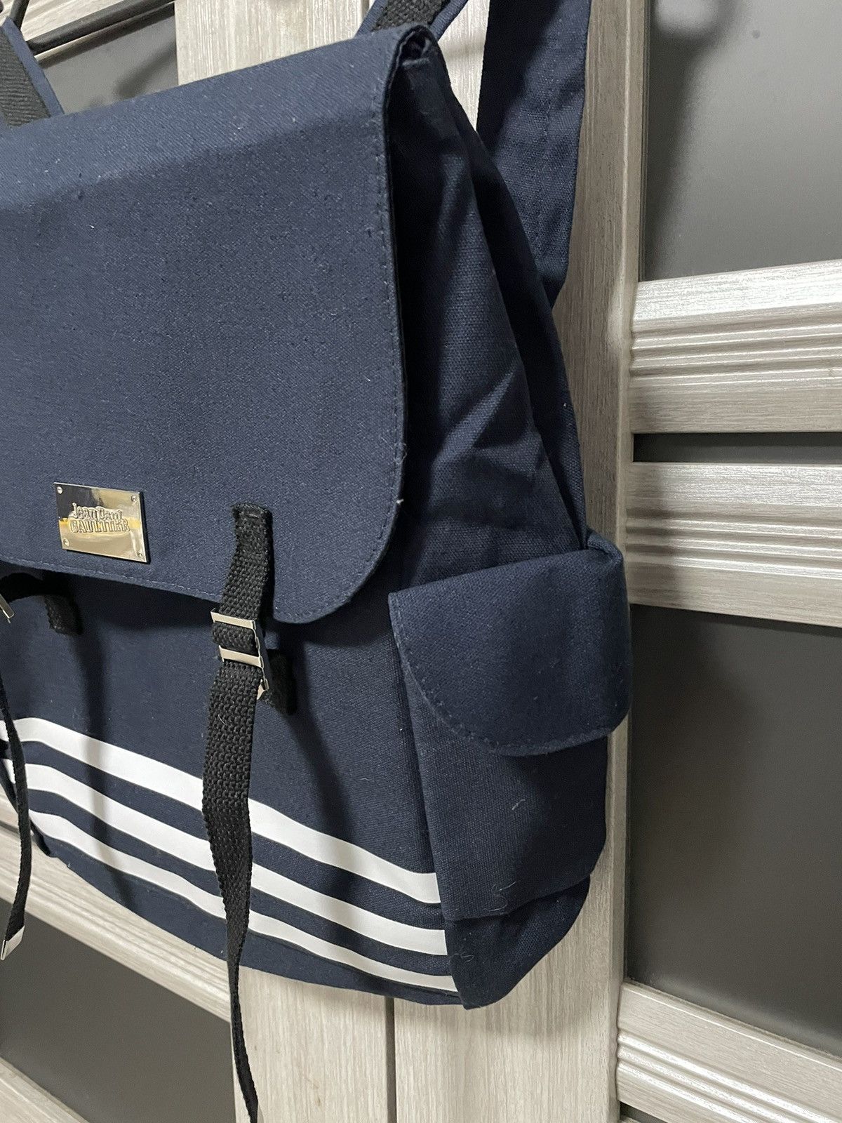 Jean Paul Gaultier JPG Jean Paul Gaultier logo canvas backpack navy Size ONE SIZE - 2 Thumbnail
