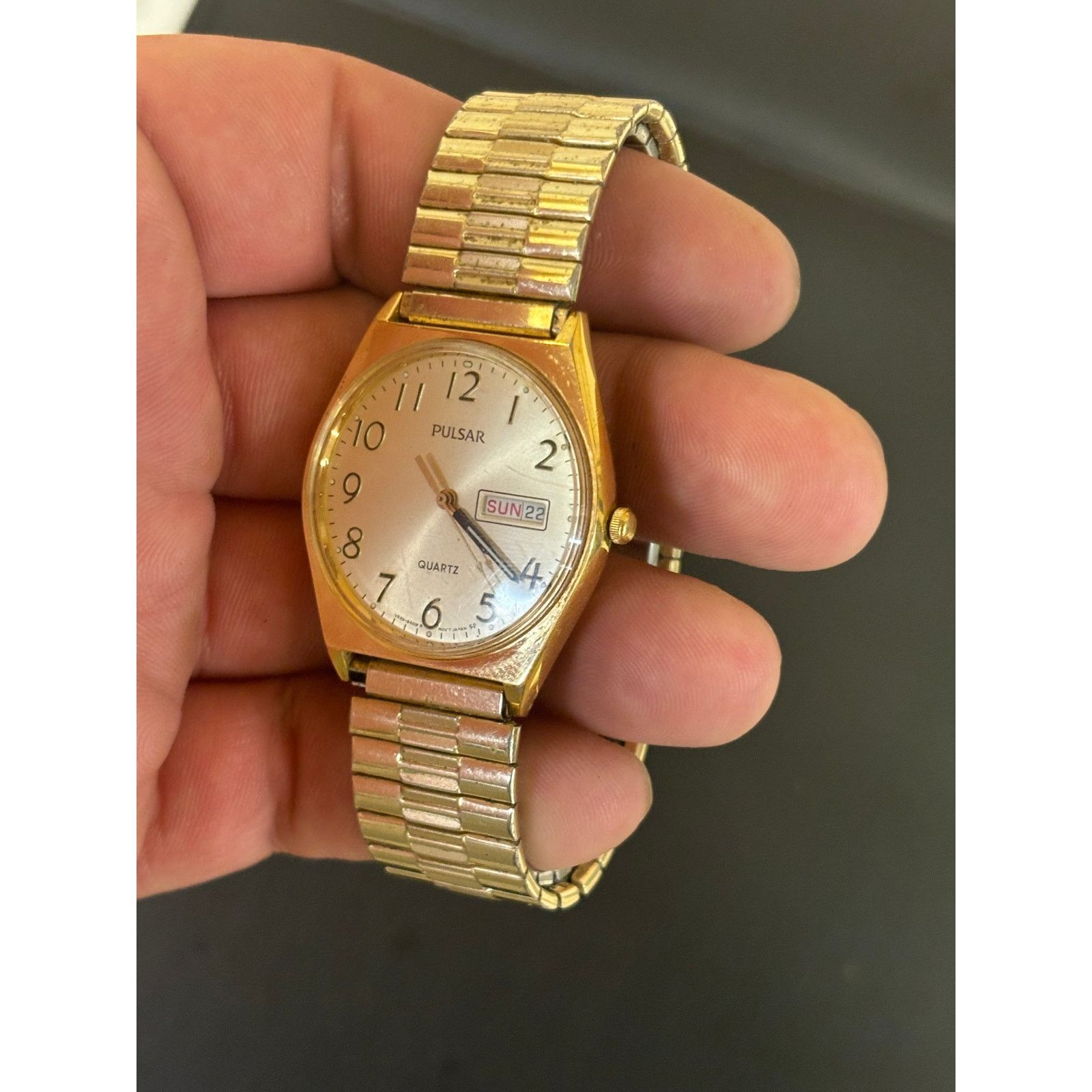 Pulsar Pulsar V533-8A70 Gold Tone Men’s Watch! New Battery! Size ONE SIZE - 5 Thumbnail