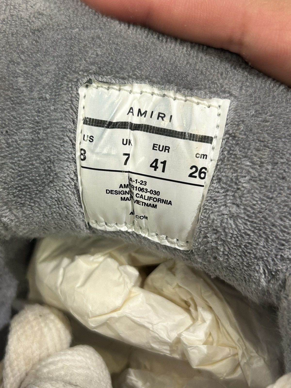 Amiri Amiro ma-1 sneaker bandana denim grey Size US 8 / EU 41 - 11 Thumbnail