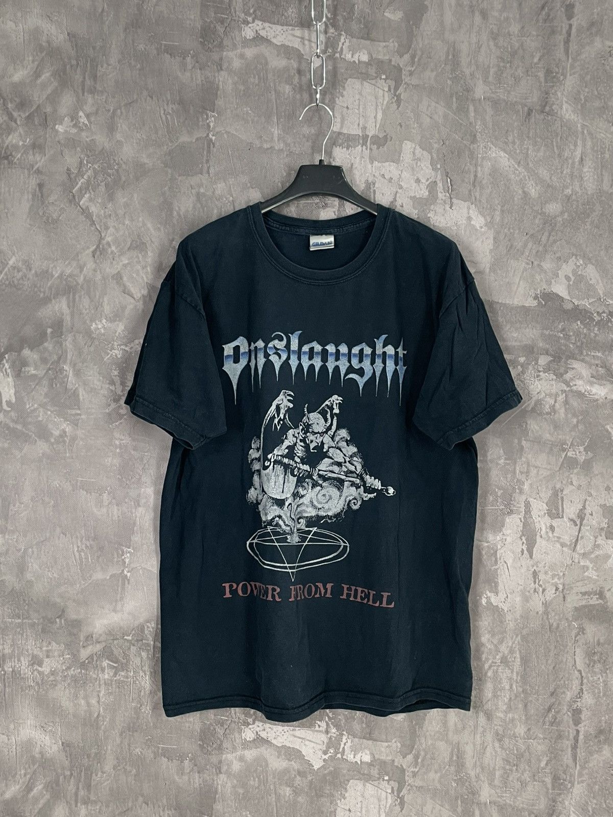 Band Tees × Vintage Vintage Onslaught Rock Metal Horror T shirt Size US L / EU 52-54 / 3 - 1 Thumbnail