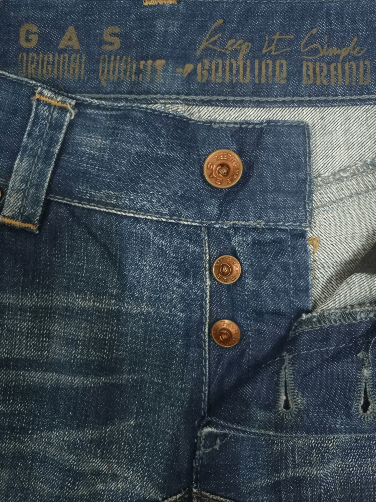GAS Vintage Gas Spiderman Mask Design Blue Wash Curve Leg Jeans Size US 28 / EU 44 - 5 Thumbnail