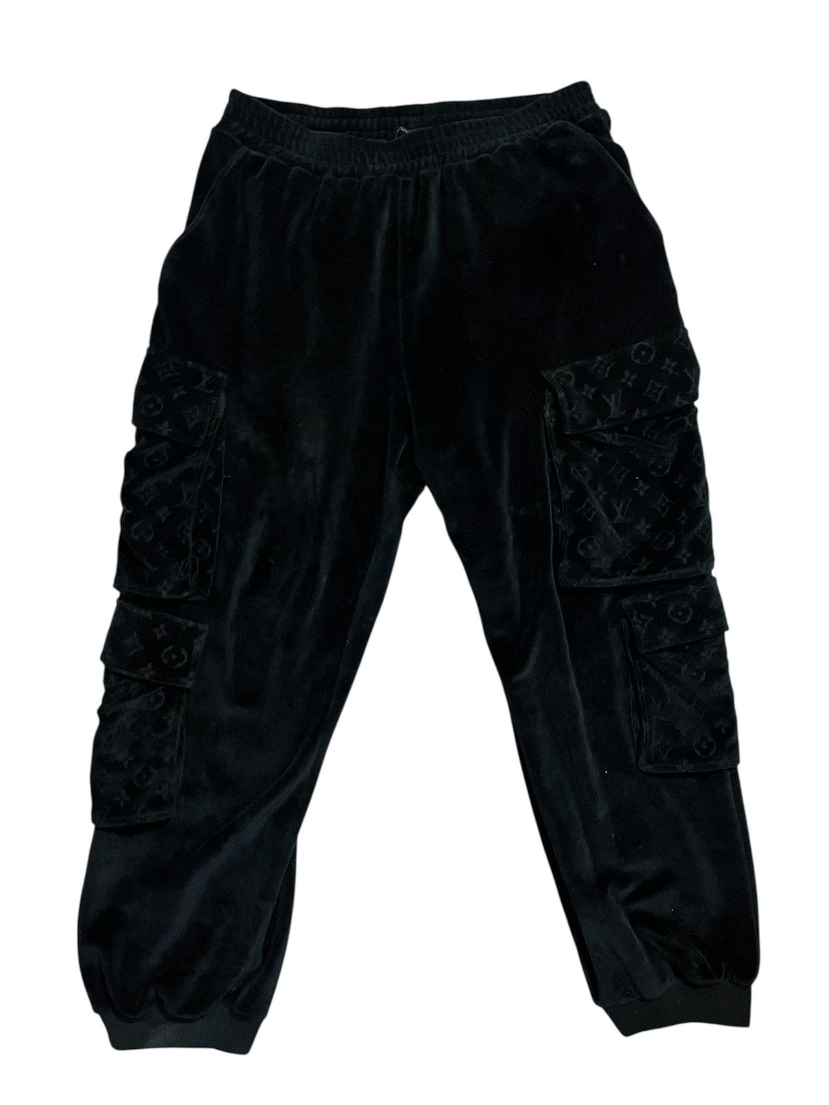 Louis Vuitton Velour Monogram Black Cargo Multi Pocket Sweatpants 2019 Size US 32 / EU 48 - 1 Thumbnail