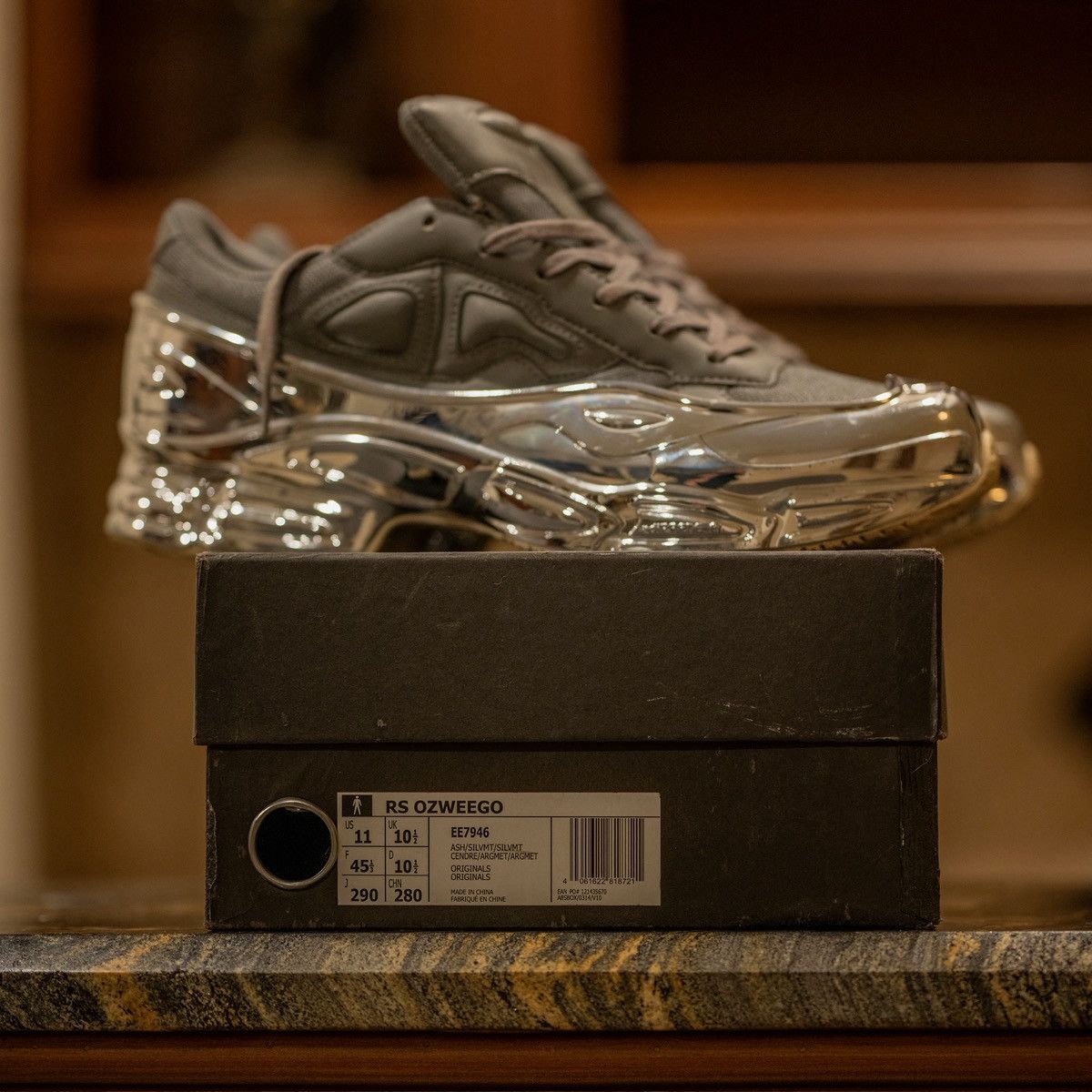 Adidas × Raf Simons Raf Simons Ozweego Silver Chrome | Grailed