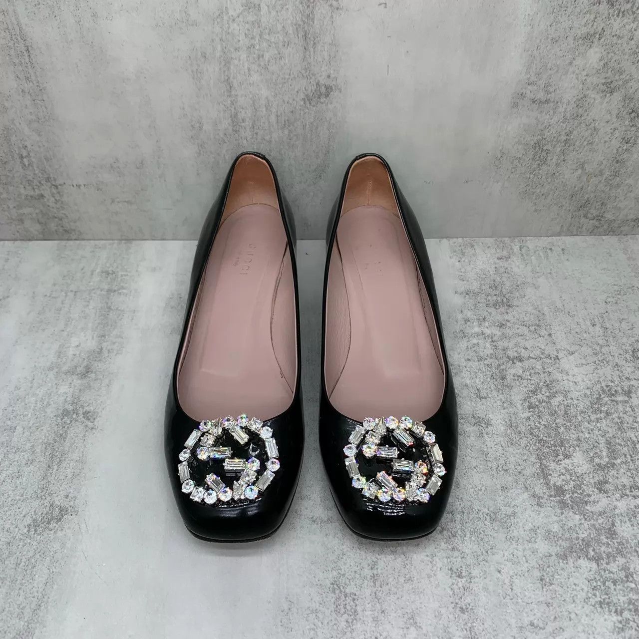 Gucci Gucci Black Patent Leather Crystal Sneaker EU 36.5 95new Size US 6 / IT 36 - 4 Thumbnail