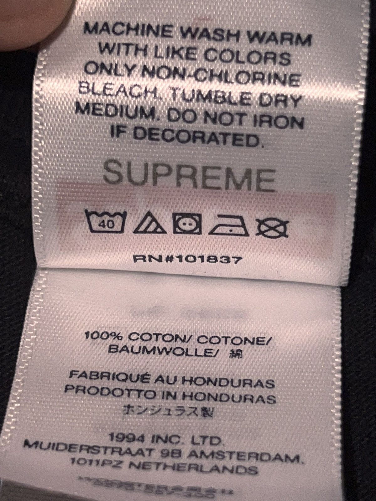 Supreme L Supreme Dean Blunt Tee Black photo 2025 box logo Size US L / EU 52-54 / 3 - 17 Thumbnail