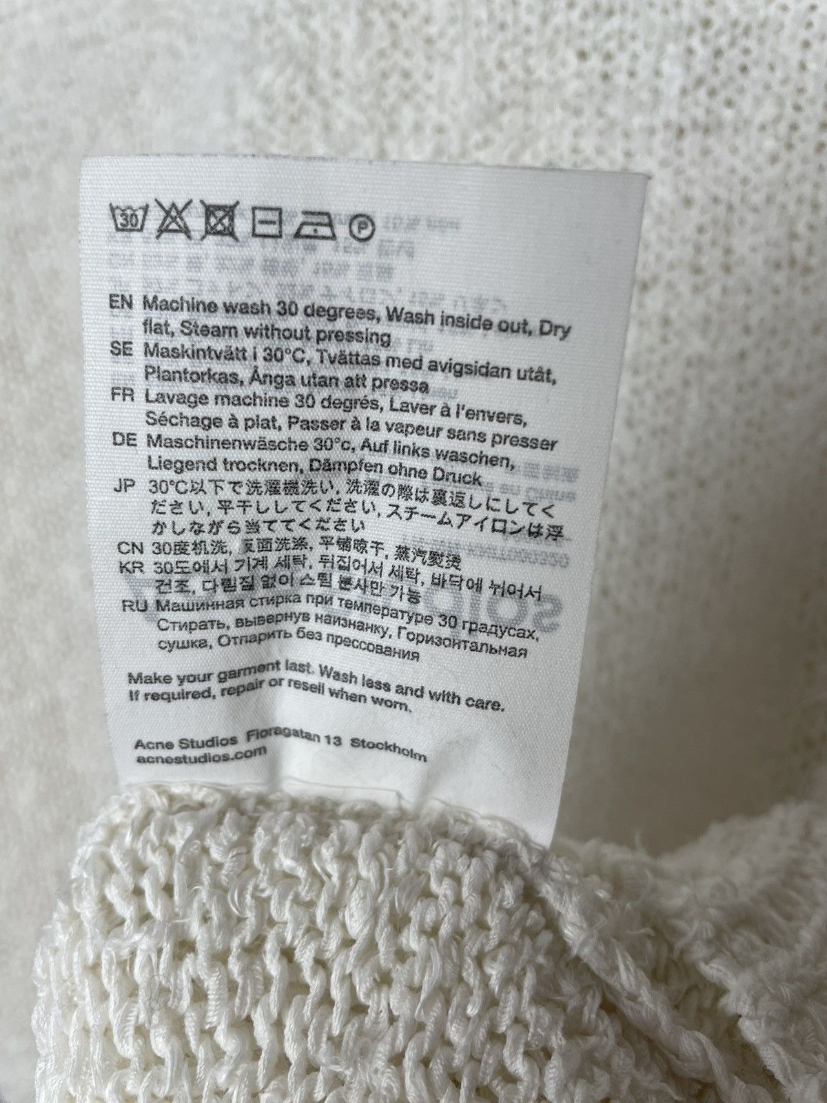 Acne Studios Acne Studios AW 20 white knit sweater v-neck Kurt Size US M / EU 48-50 / 2 - 7 Thumbnail
