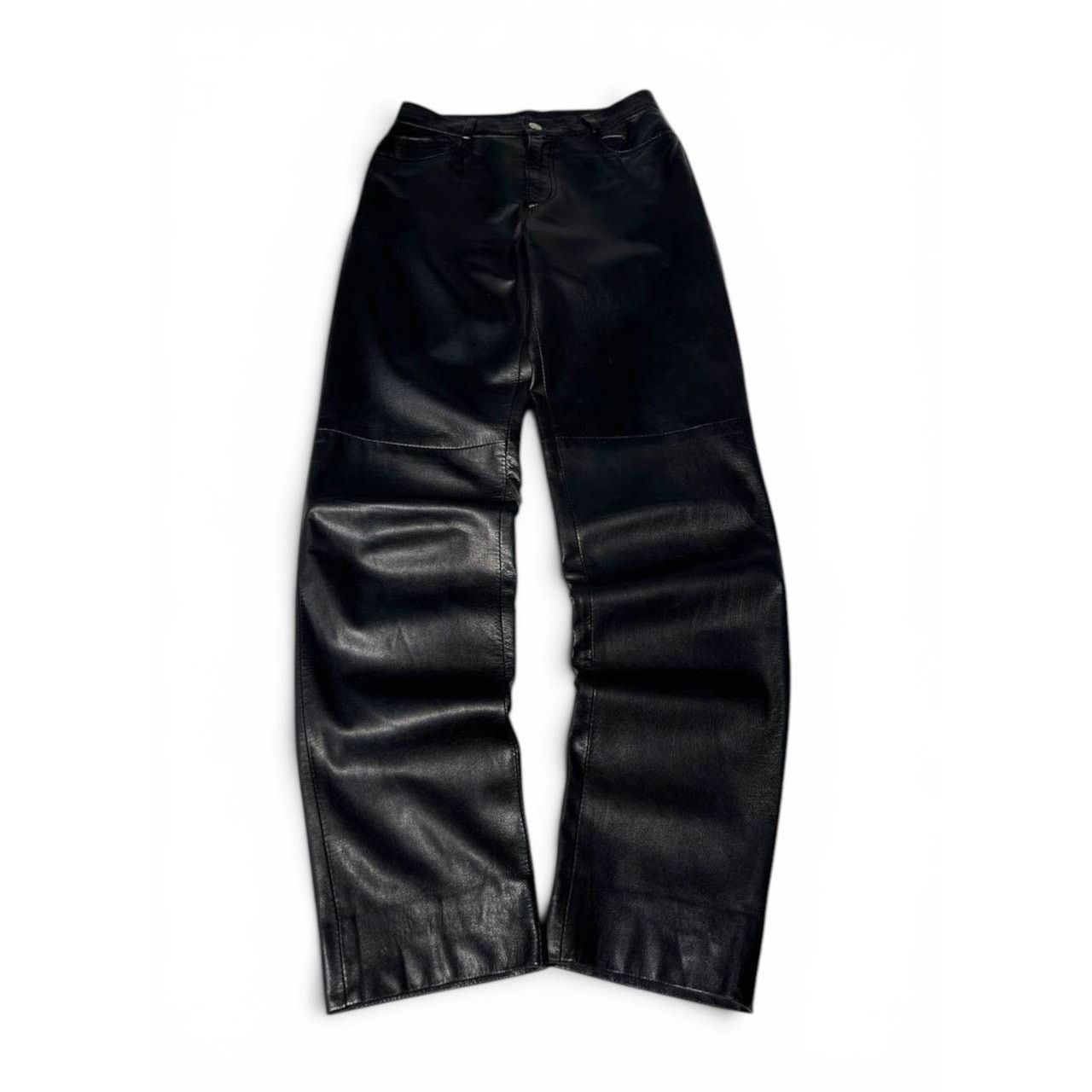 Ralph Lauren Purple Label Ralph Lauren Purple Label Rare Black Leather Pants Size 25" / US 0 / IT 36 - 1 Thumbnail
