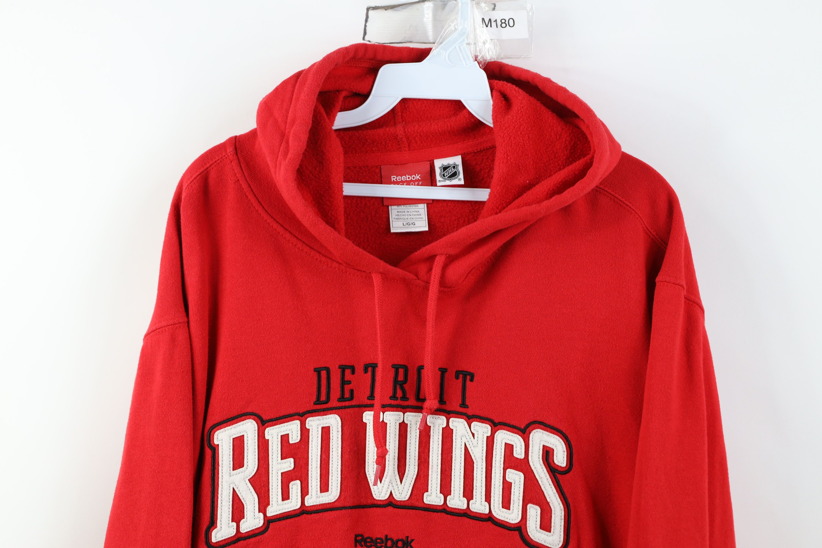 Reebok Vintage Reebok Detroit Red Wings Hockey Hoodie Sweatshirt Size US L / EU 52-54 / 3 - 2 Thumbnail