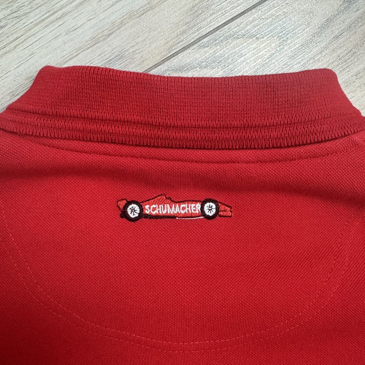 Ferrari Vintage 1999 Ferrari Michael Schumacher Small Logo Polo Tee Size US XXL / EU 58 / 5 - 11 Thumbnail
