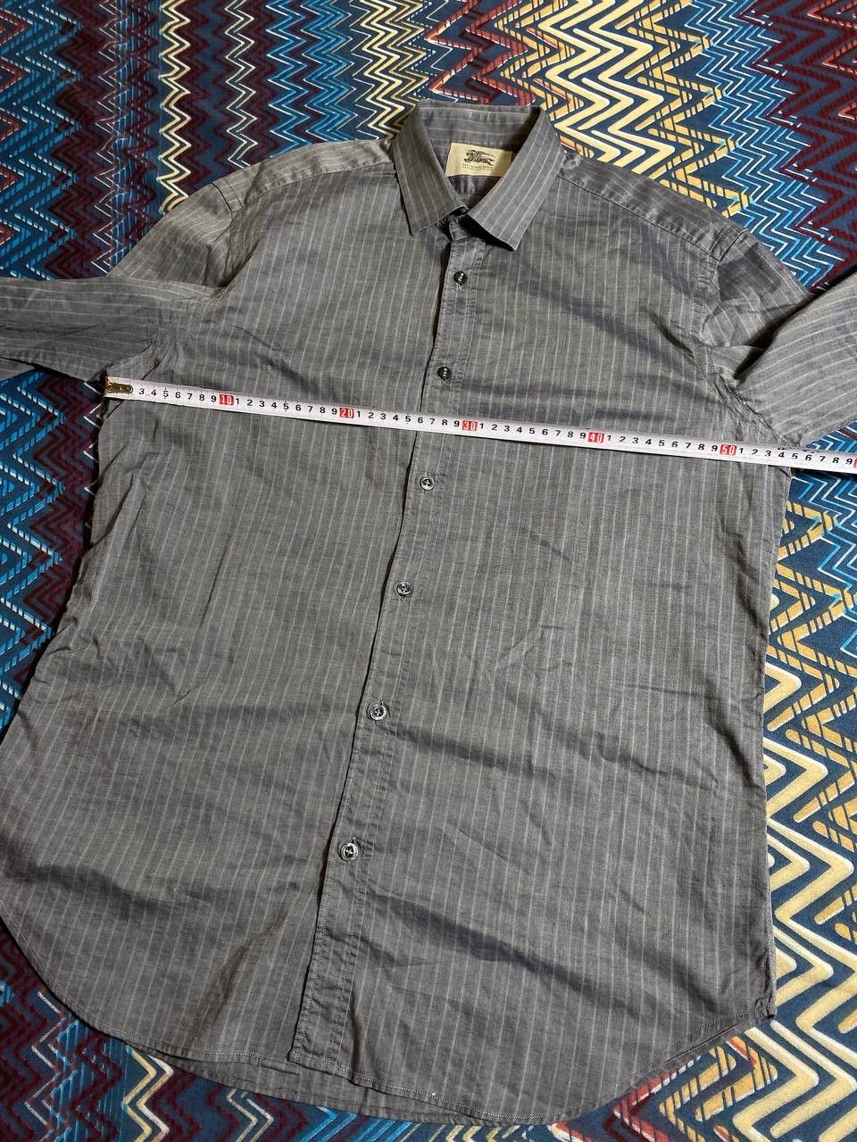 Burberry Vintage Y2K striped shirt Burberry gray Luxury streetwear Size US M / EU 48-50 / 2 - 15 Thumbnail