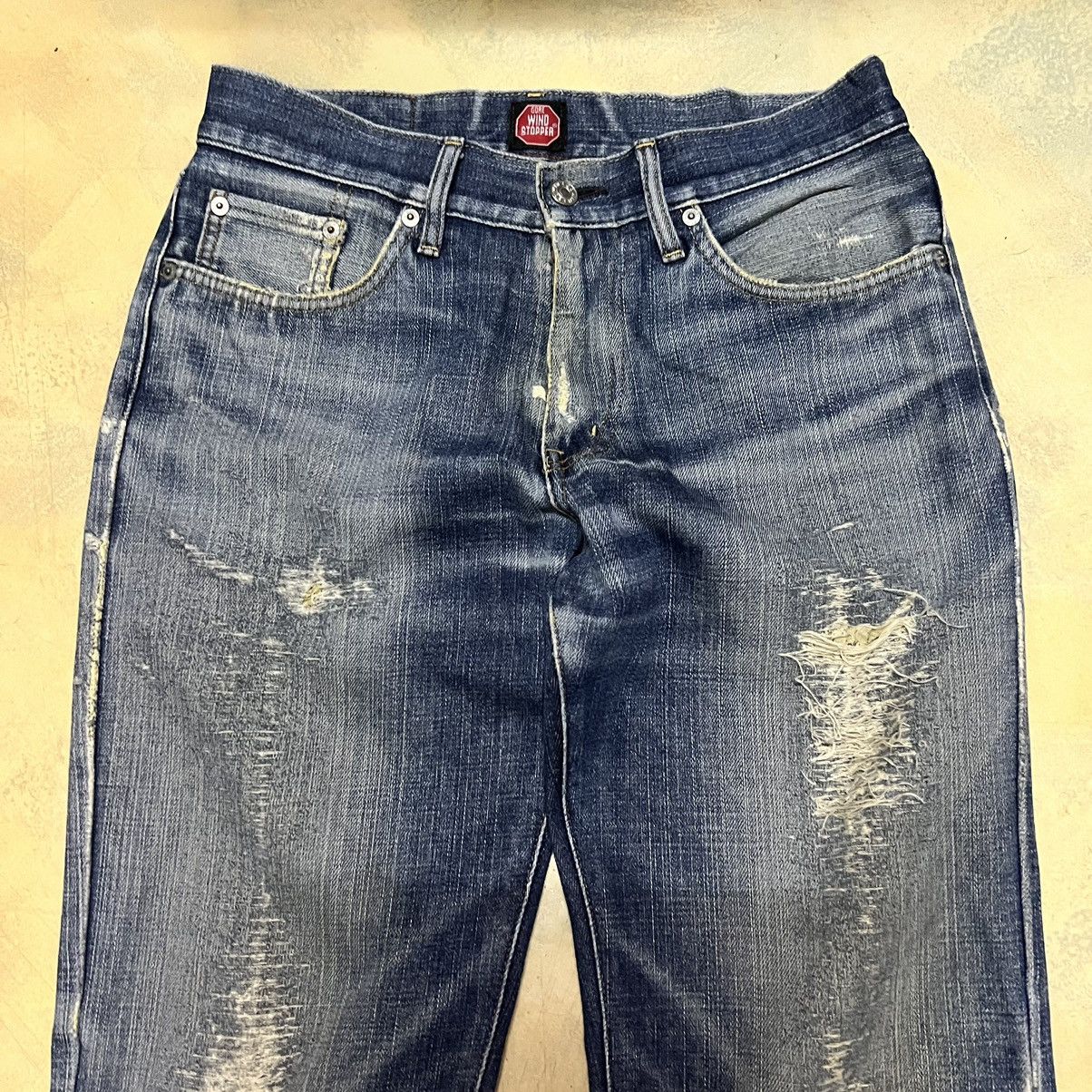 Edwin × Japanese Brand Edwin 503 Gore Windstoper Distressed Denim Jeans Size US 30 / EU 46 - 3 Thumbnail