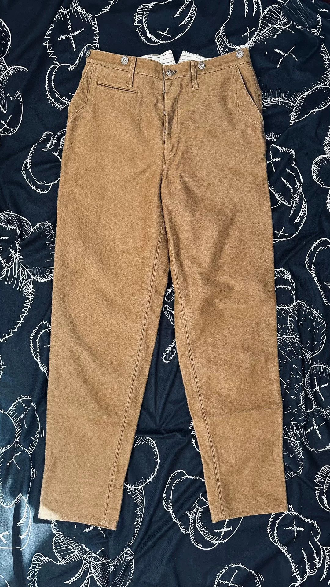 Freewheelers Vintage Moleskin Trousers in Brown Size US 32 / EU 48 - 1 Thumbnail