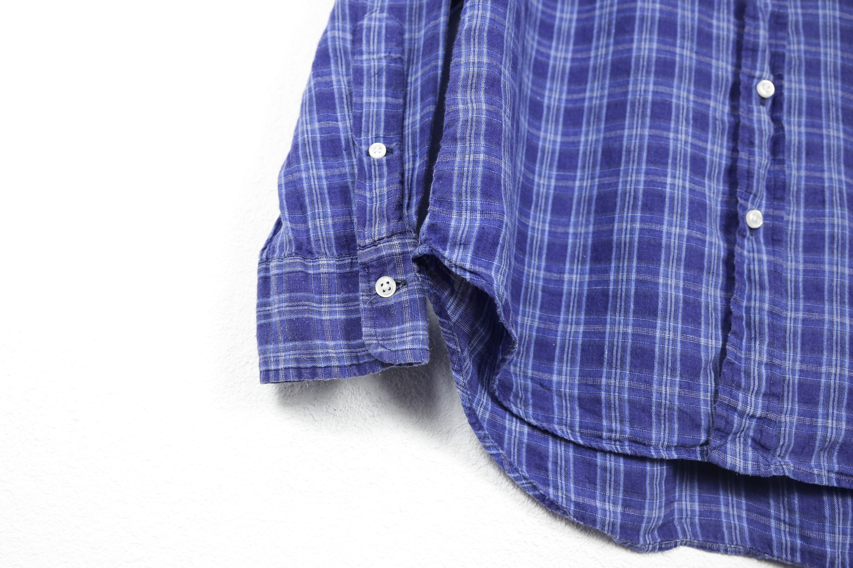 120% Lino Polo Ralph Lauren Pony Logo Blue Check Linen Shirt Preppy Size US M / EU 48-50 / 2 - 5 Thumbnail