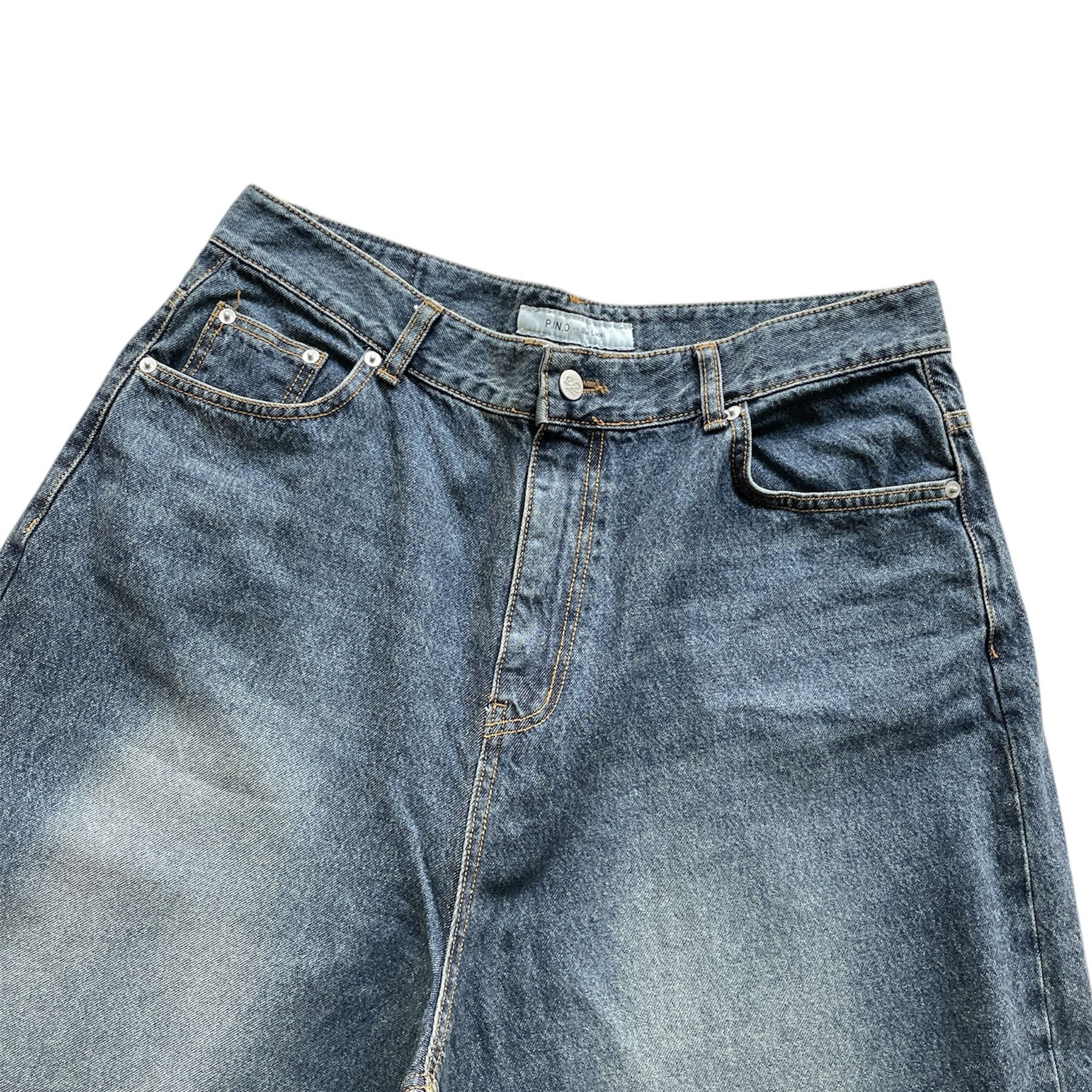 Japanese Brand Baggy skater hiphop washed denim jeans Size US 34 / EU 50 - 6 Thumbnail