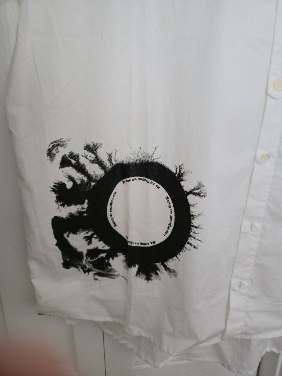 Isabel Benenato White Graphic Print Oversized Shirt Size US XL / EU 56 / 4 - 4 Thumbnail