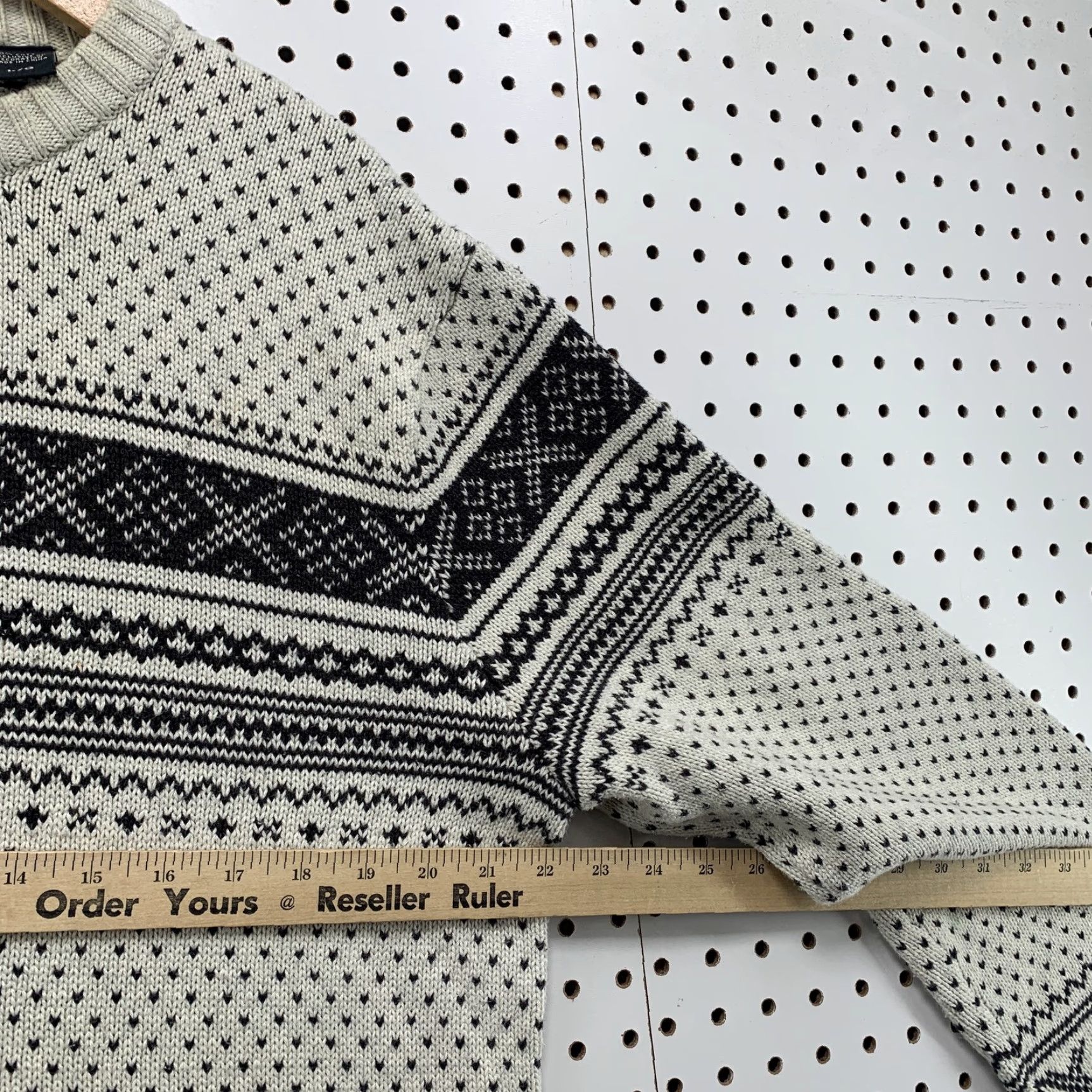 Chaps Chaps Graphic Print Knit Sweater Mens Large Beige Crewneck Pullover Size US L / EU 52-54 / 3 - 6 Thumbnail