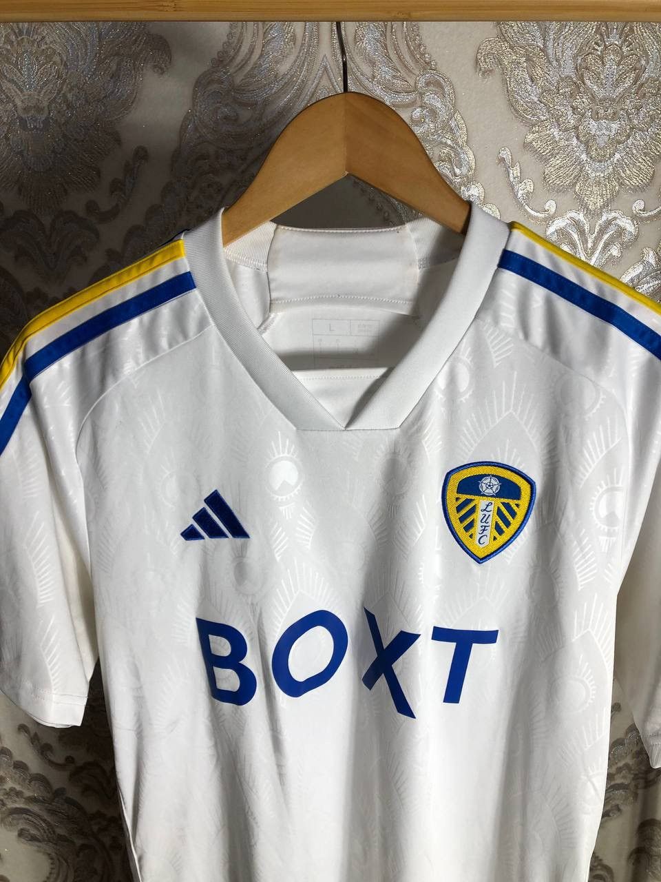 Vintage VERY RARE ADIDAS FC LEEDS UNITED ENGLAND SOCCER JERSEY 90s Size US L / EU 52-54 / 3 - 2 Thumbnail