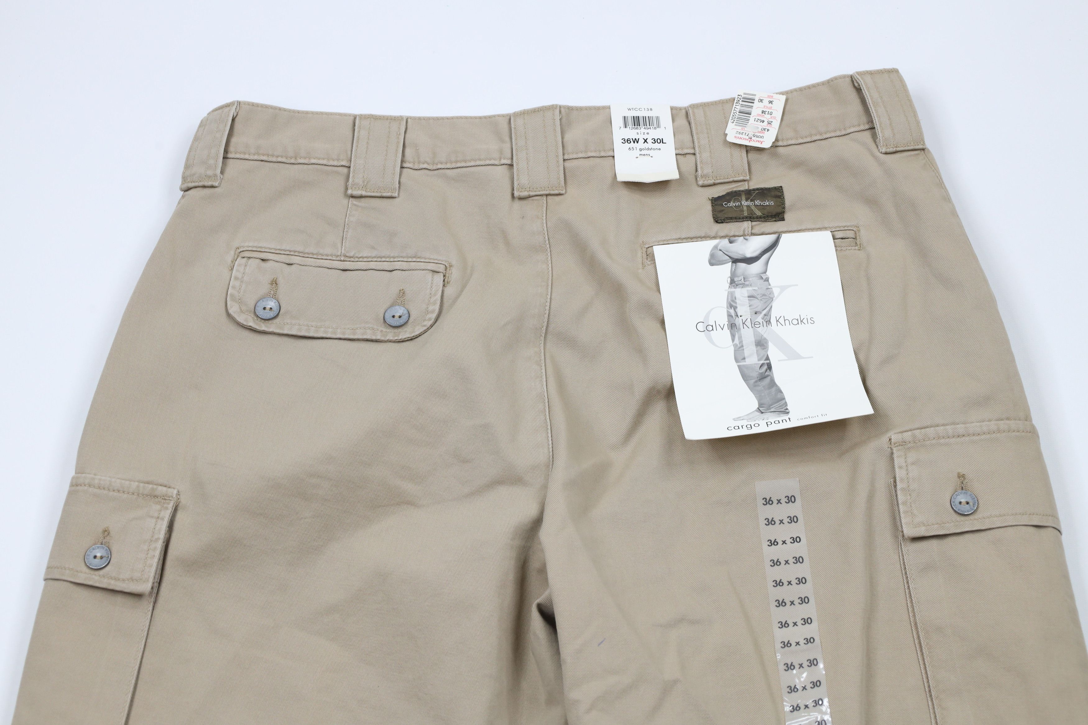Calvin Klein × Vintage Deadstock Vintage 90s Calvin Klein Wide Leg Cargo Pants USA Size US 36 / EU 52 - 8 Thumbnail
