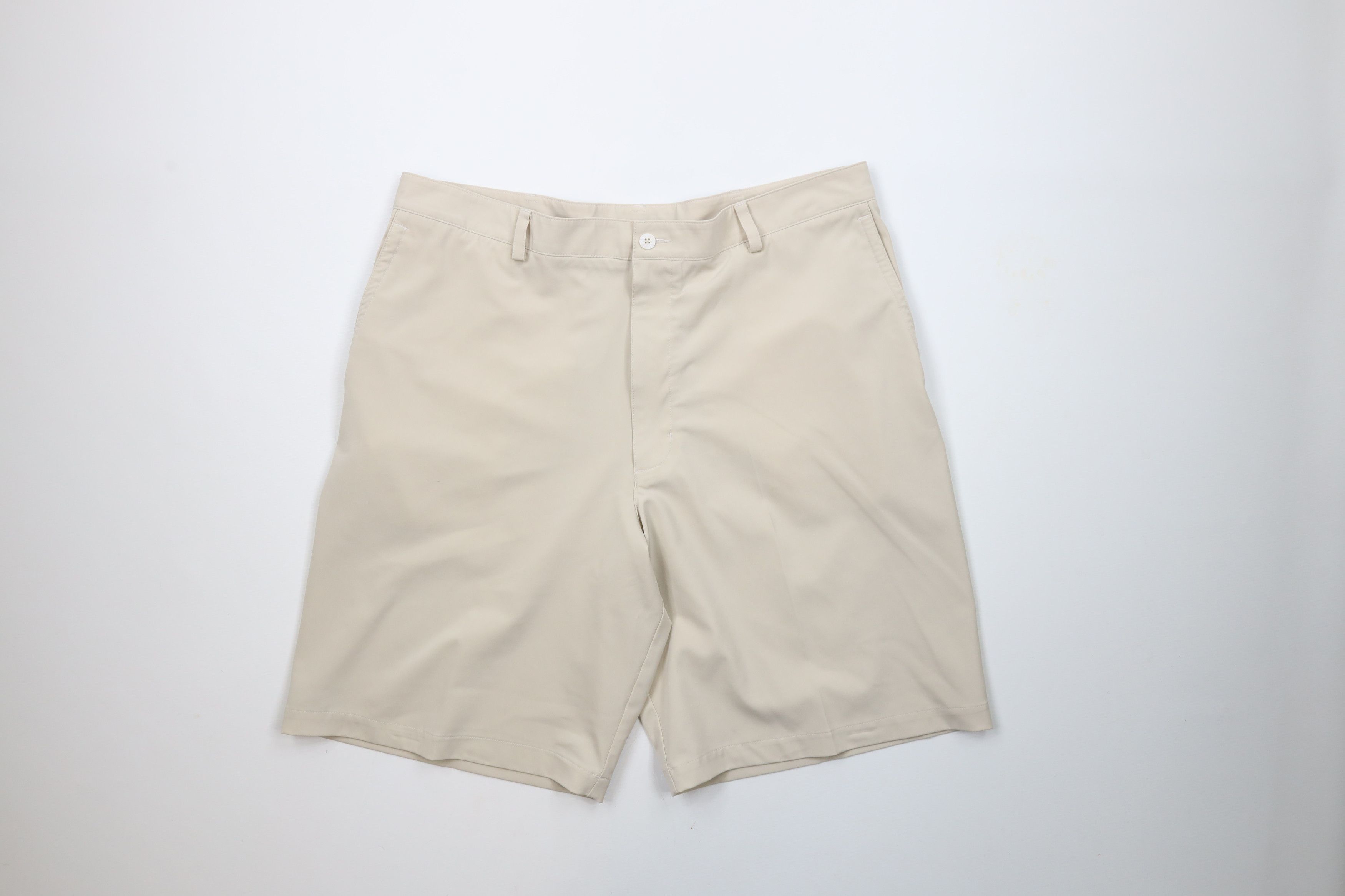 Nike × Vintage Vintage Nike Golf Mini Swoosh Tech Flat Front Chino Shorts Size US 38 / EU 54 - 1 Thumbnail