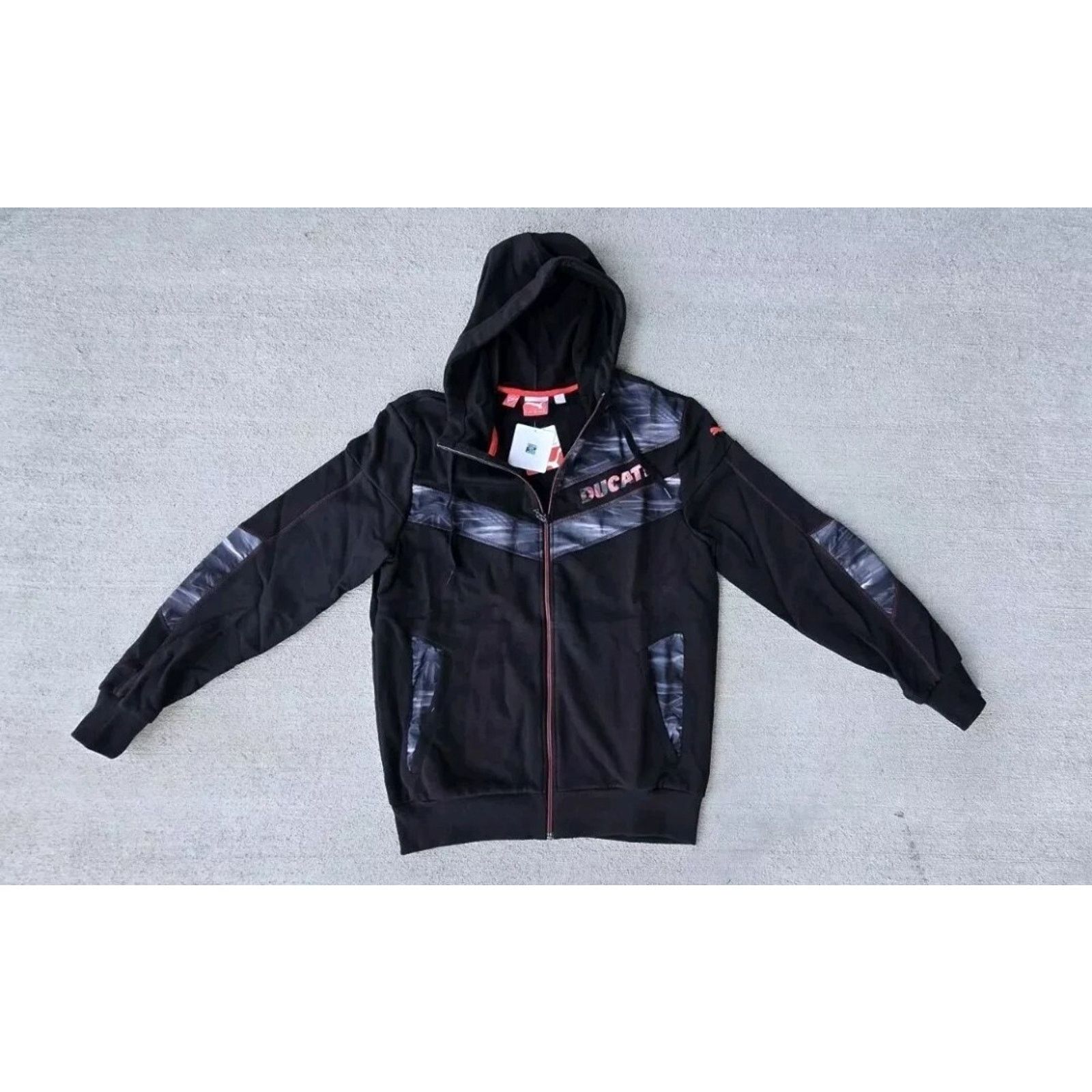 Puma PUMA x DUCATI Full Zip Hoodie Motorcycle Jacket Sweatshirt L Size US L / EU 52-54 / 3 - 3 Thumbnail