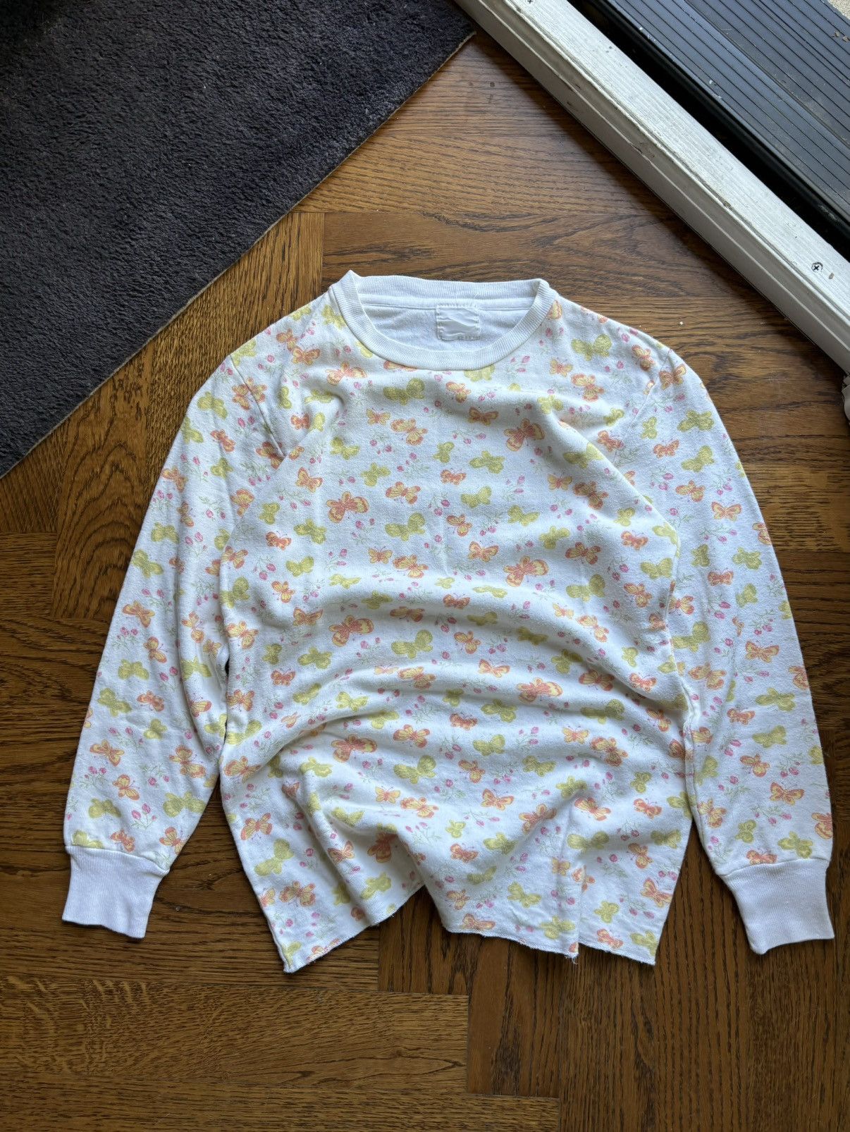 JCPenney × Sears × Vintage 1970s Butterfly Print Thermal Vintage Duofold Undershirt USA Size XS / US 0-2 / IT 36-38 - 3 Thumbnail