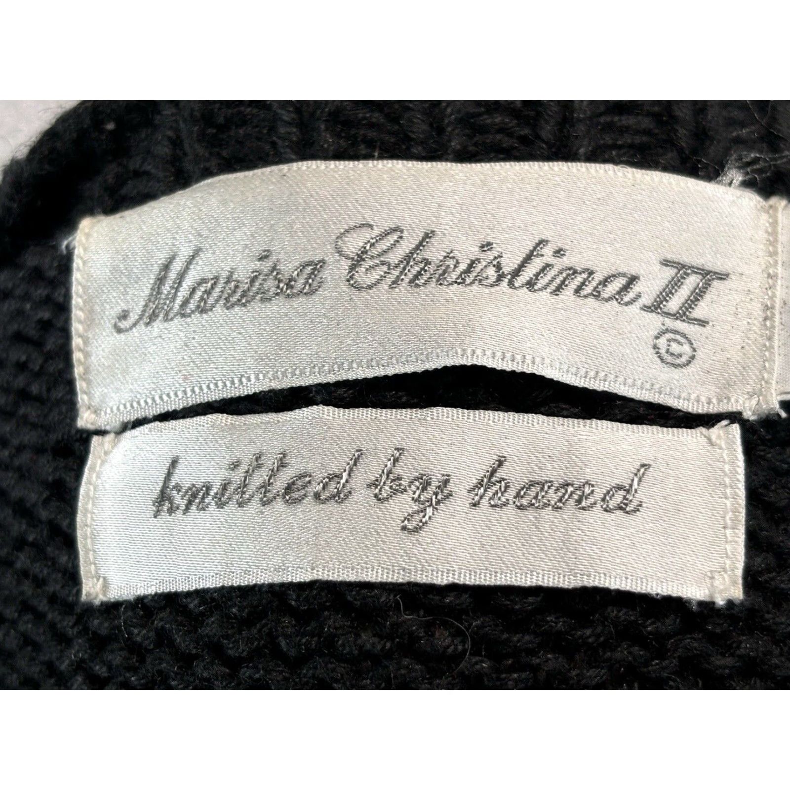 Vintage Vintage Marisa Christina Women's Sweater Pullover 2X Plus Black Floral Knit Fall Winter 90s Cottagecore Size XXL / US 16-18 / IT 52-54 - 7 Thumbnail