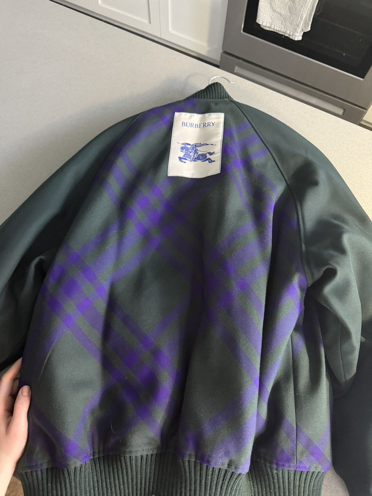 Burberry Burberry Purple and Green Reversible check Bomber Size US S / EU 44-46 / 1 - 4 Thumbnail