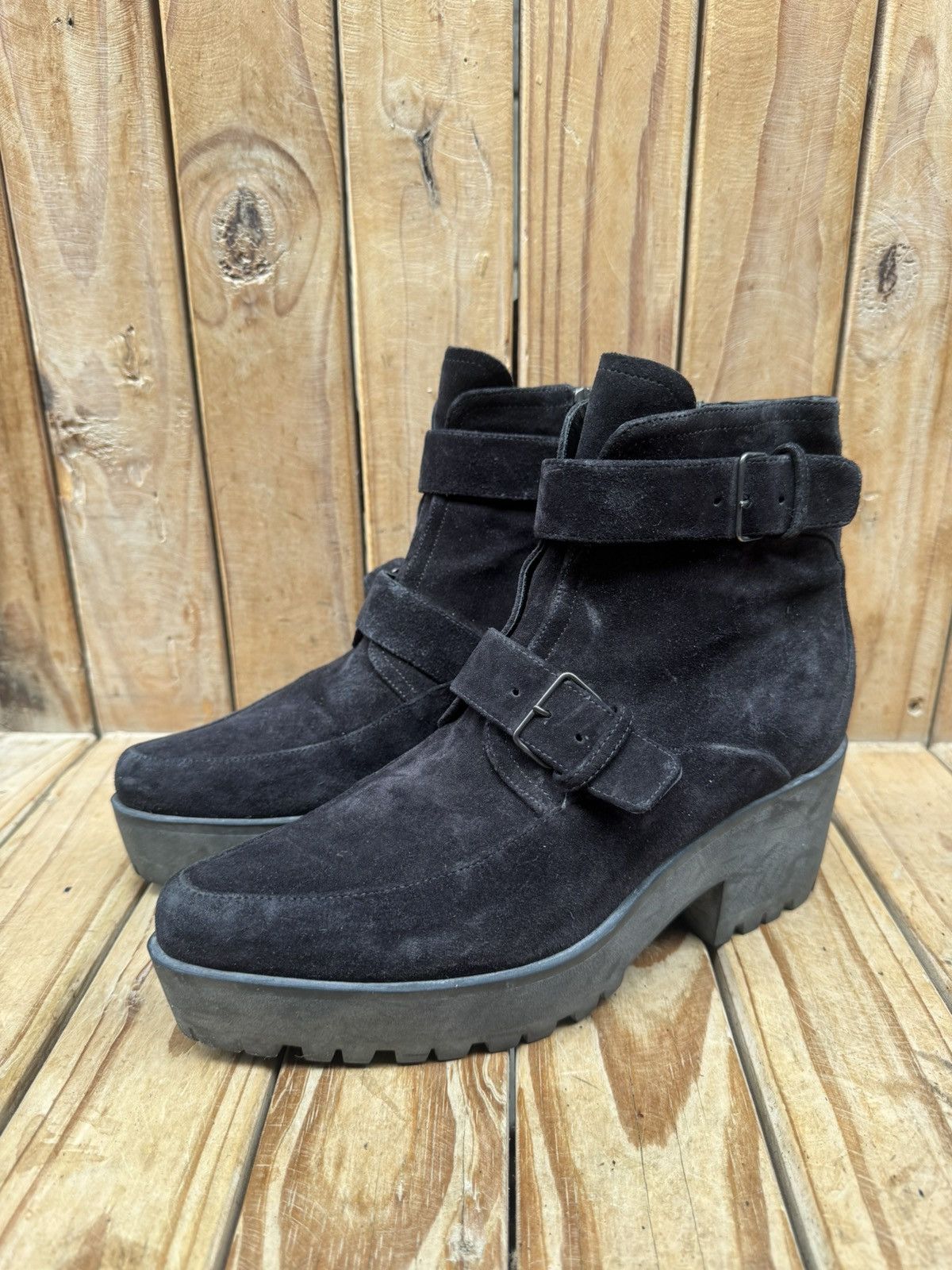 Miu Miu Miu miu heeled suede buckled boots Size US 7 / IT 37 - 20 Thumbnail