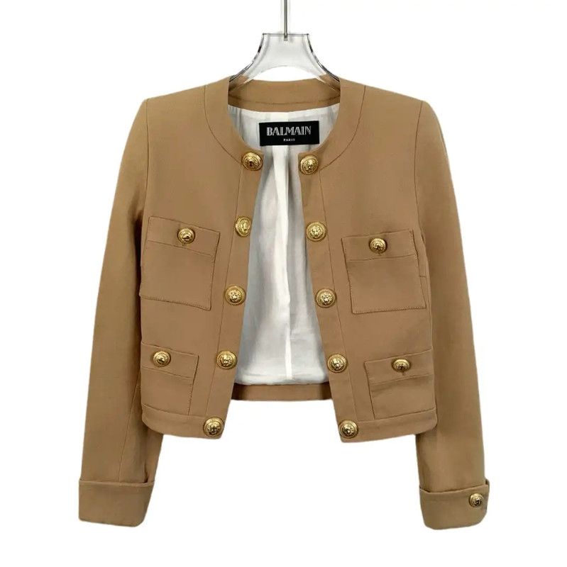 Balmain Brown Cotton Women's Jacket 0089