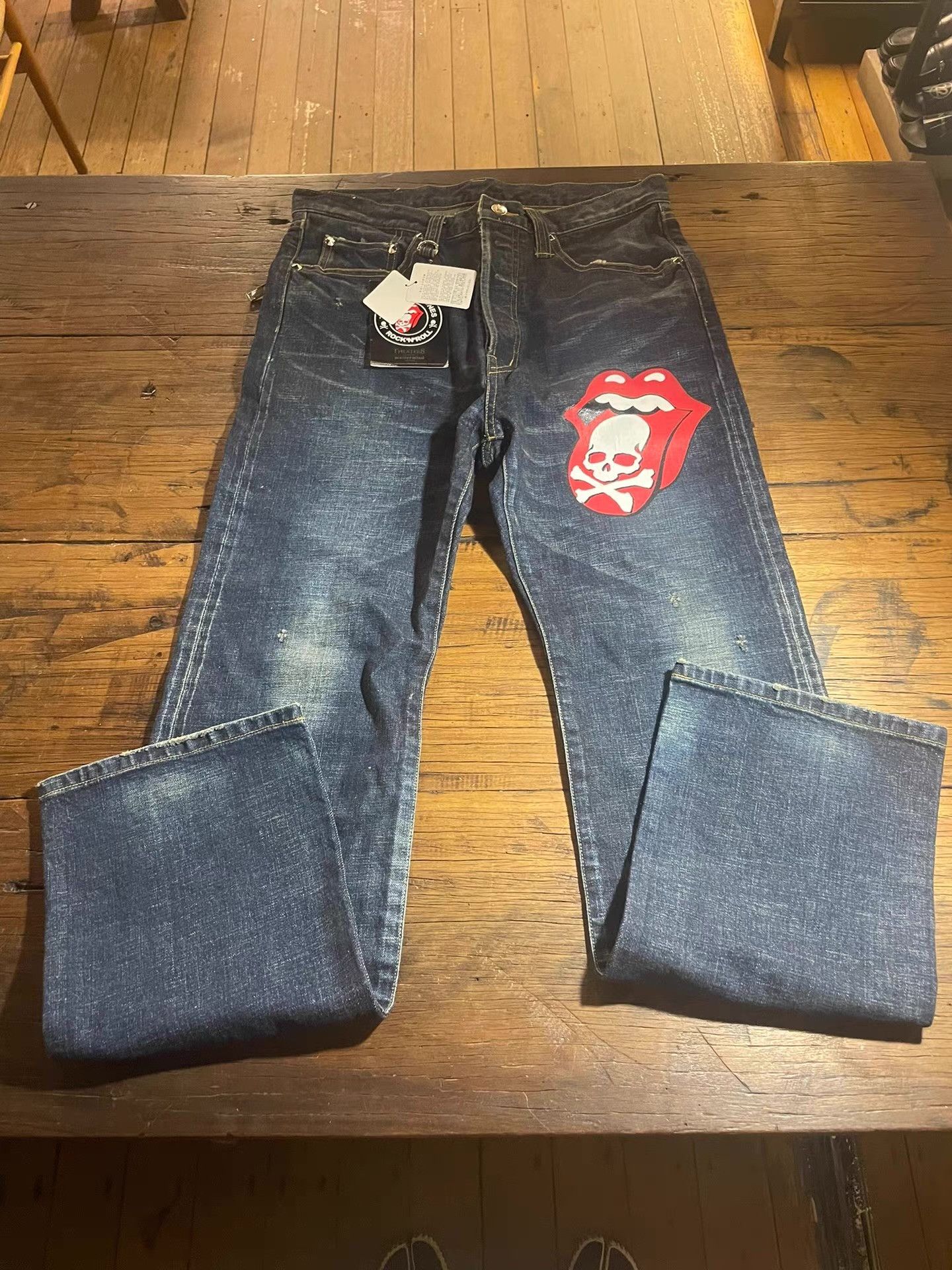 Mastermind Japan Mastermind Japan Stone Collab Blue Washed Jeans Ｑ25 Size US 32 / EU 48 - 1 Thumbnail