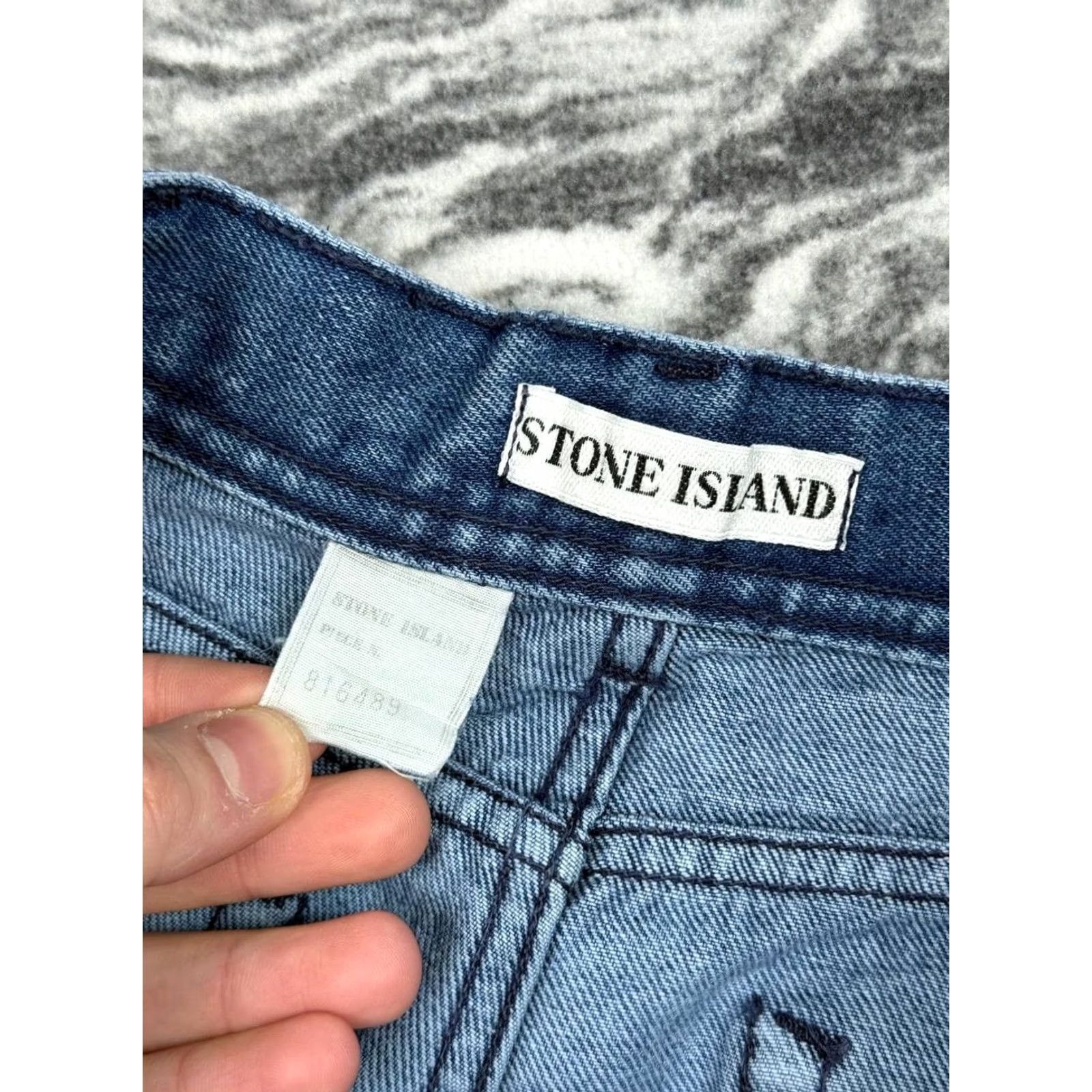 Stone Island VINTAGE Stone Island Denim Baggy Jeans 90s Archive Men Size 48 Blue Stone Island Jeans 90s Mens Jeans Regular 5-Pocket Design Inseam 30 in Size US 32 / EU 48 - 6 Thumbnail